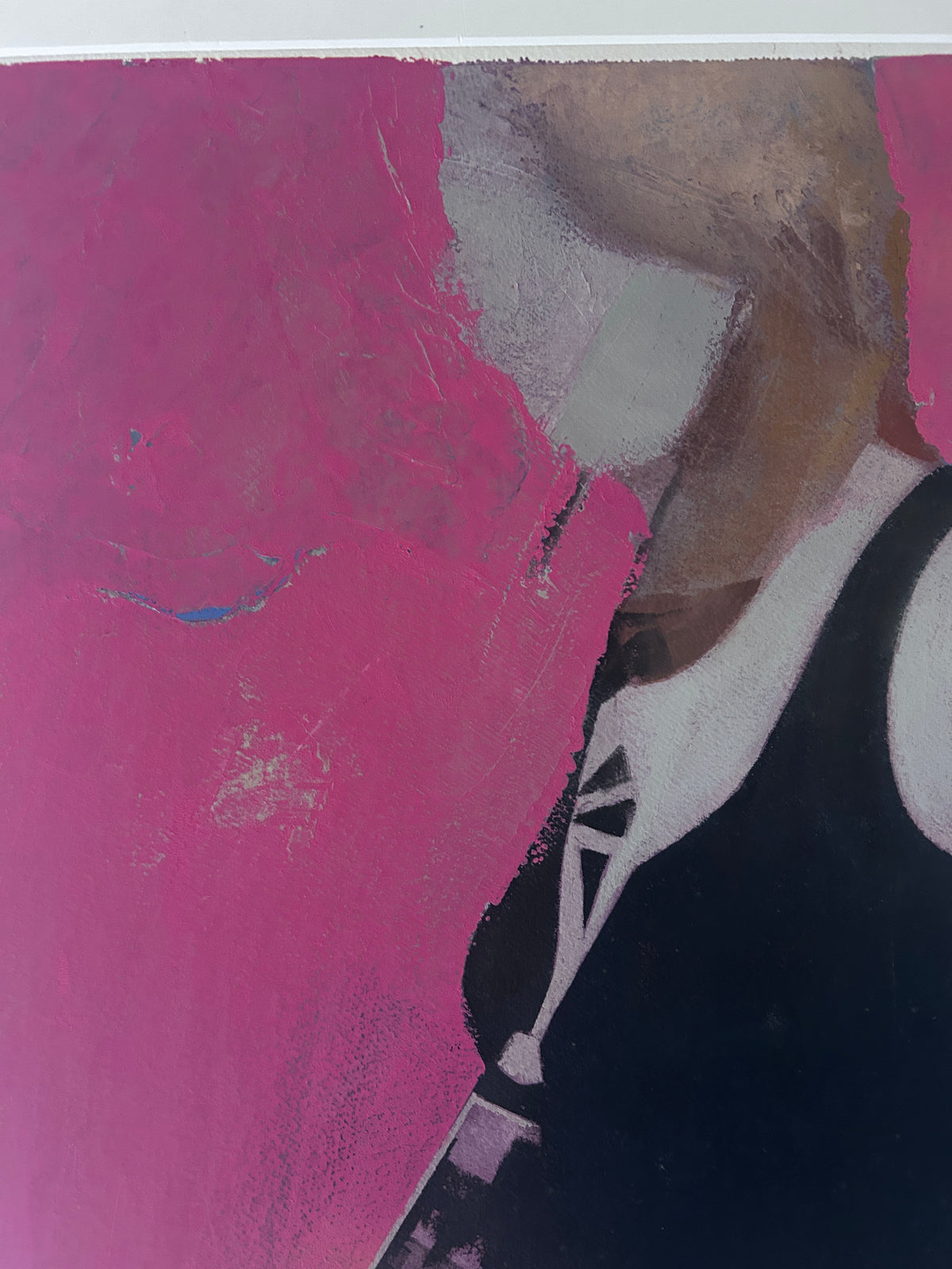 Abstract Femail Figure Oil on Board by Michael Cooper 1943-2025