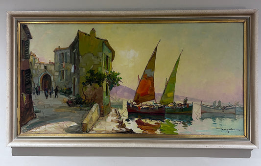 Mid century Oil on Canvas by Elie Bernadac 1913-1999 French