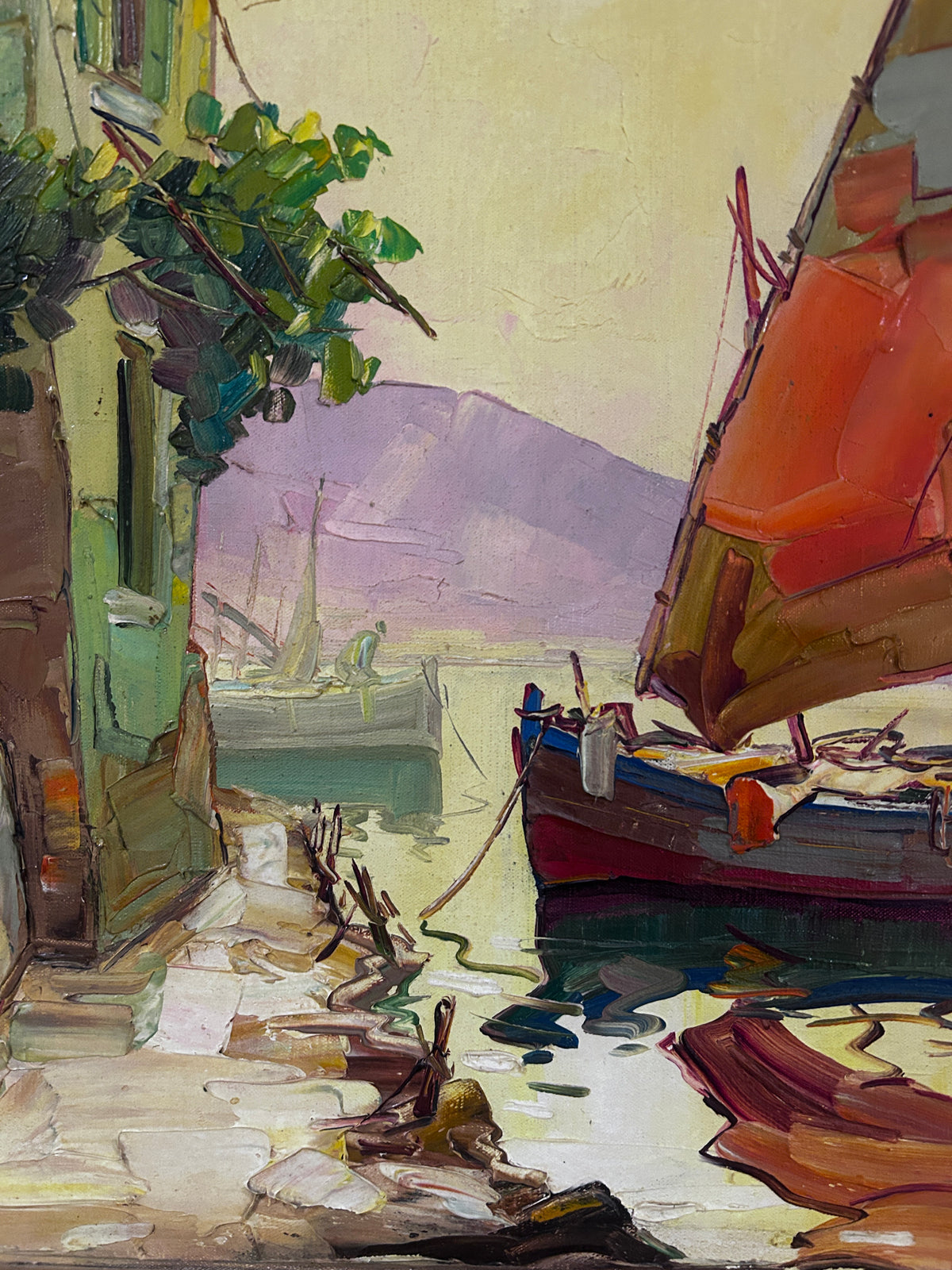 Mid century Oil on Canvas by Elie Bernadac 1913-1999 French