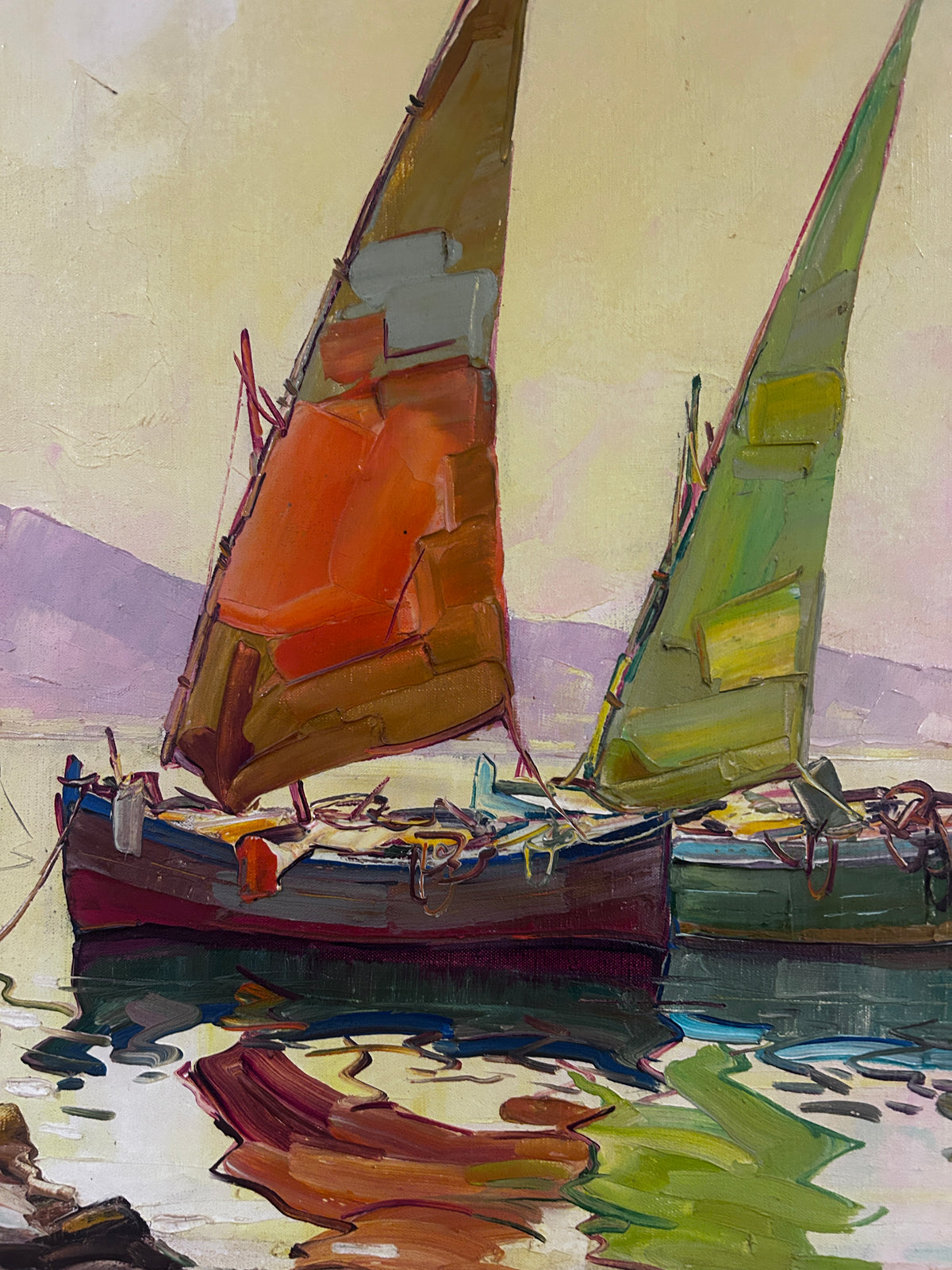 Mid century Oil on Canvas by Elie Bernadac 1913-1999 French