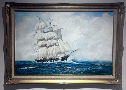 Tall Ship Oil Painting By David Mc Carroll