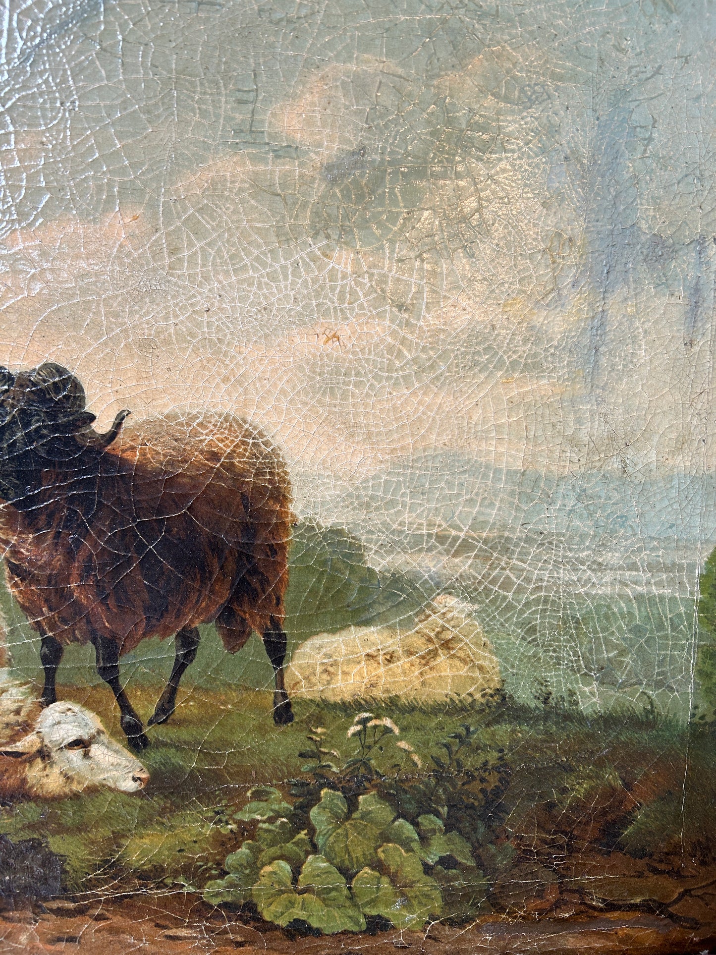 Rams and Sheep Among the Ruins of Lazio C1830