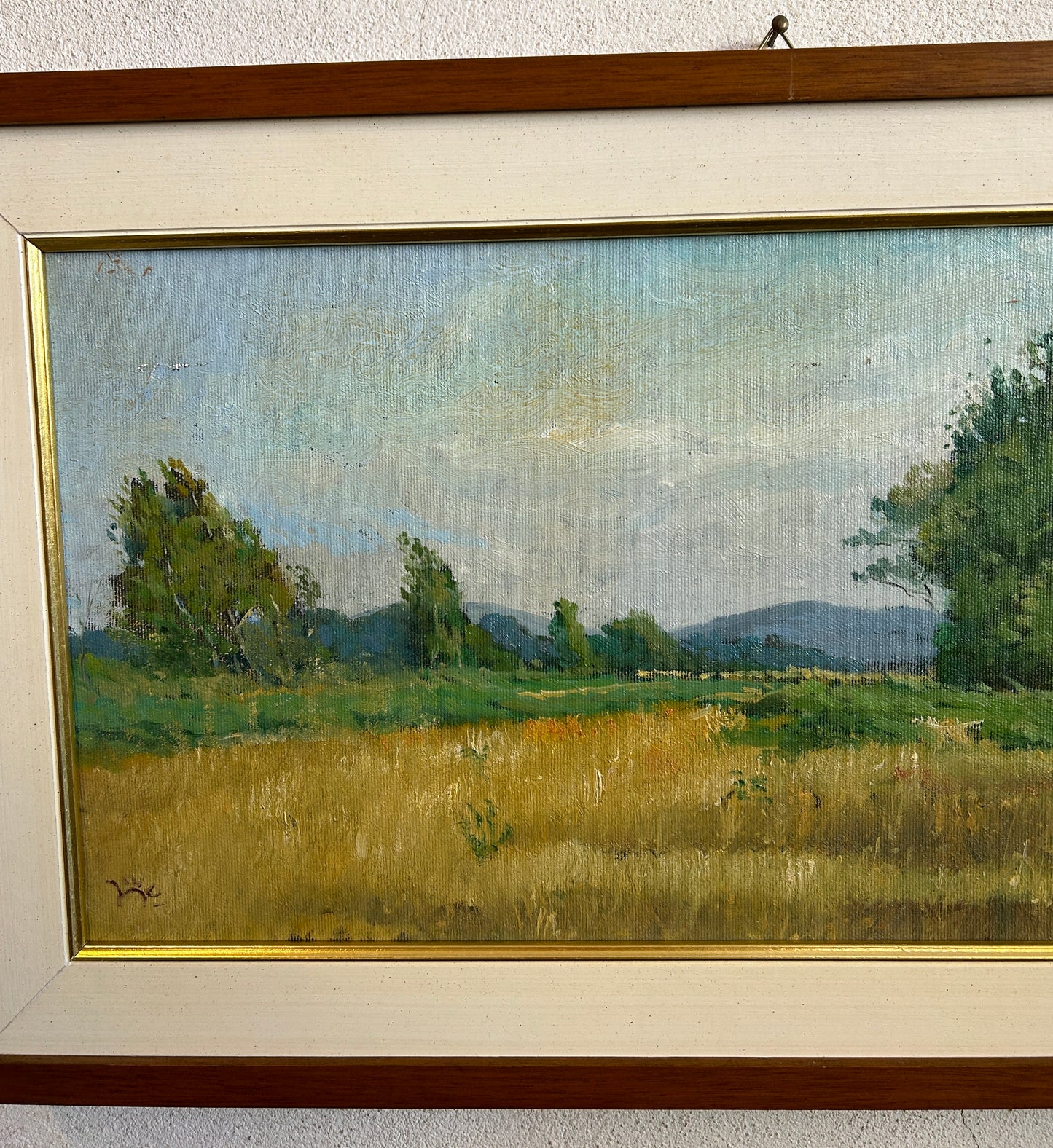 "Tombolo" by Carl Land Tuscan Landscape Oil on Canvas C1970