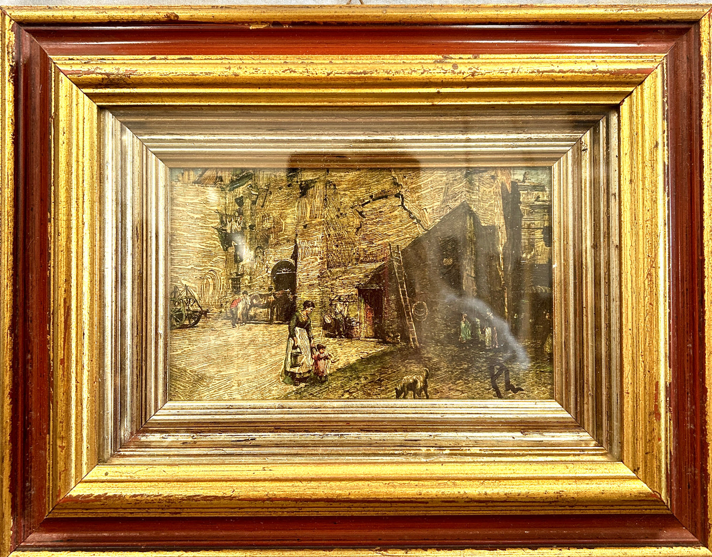 Set of three Early 20th Century Regional Oils on Canvas of Italian Rural Life