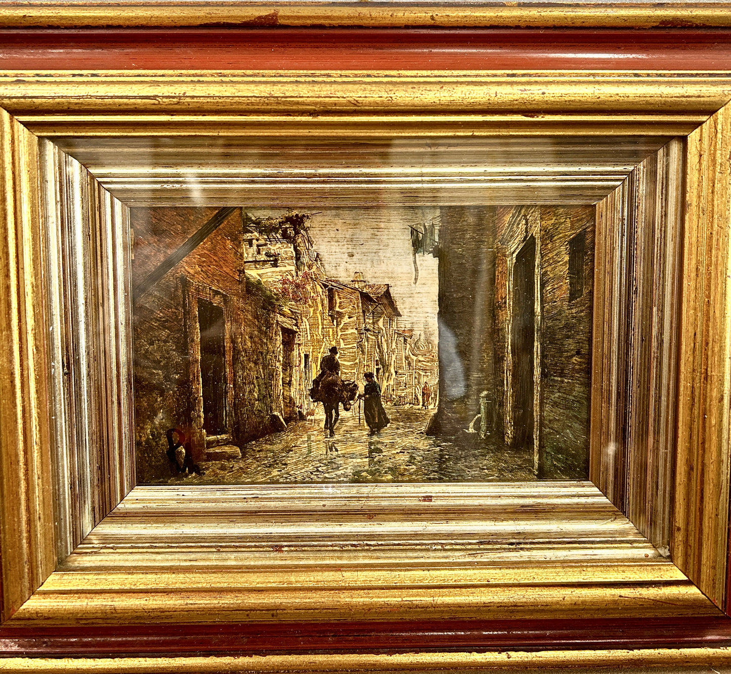 Set of three Early 20th Century Regional Oils on Canvas of Italian Rural Life