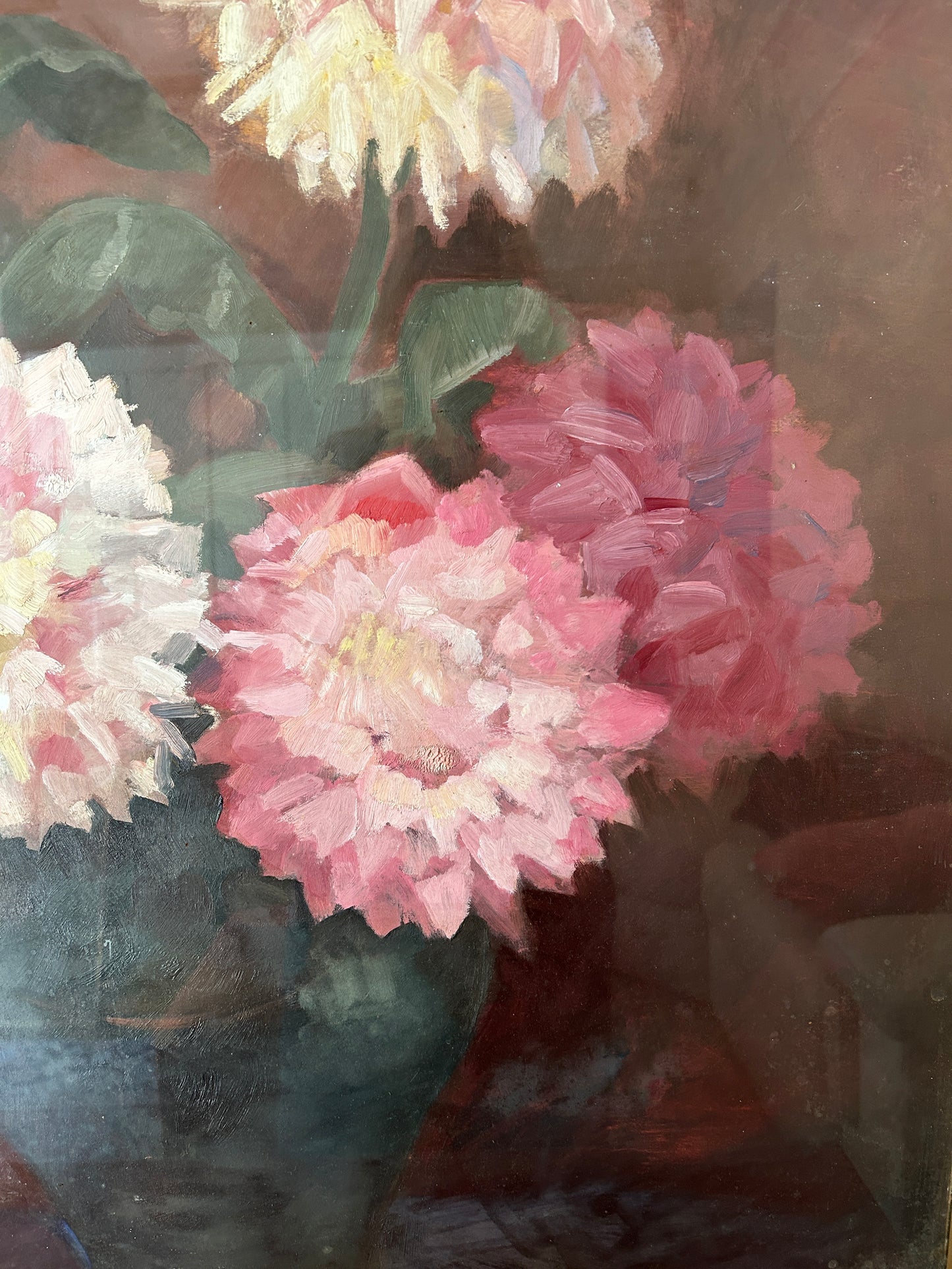 Still Life Floral Oil on Canvas Lino Saltini 1908-1993