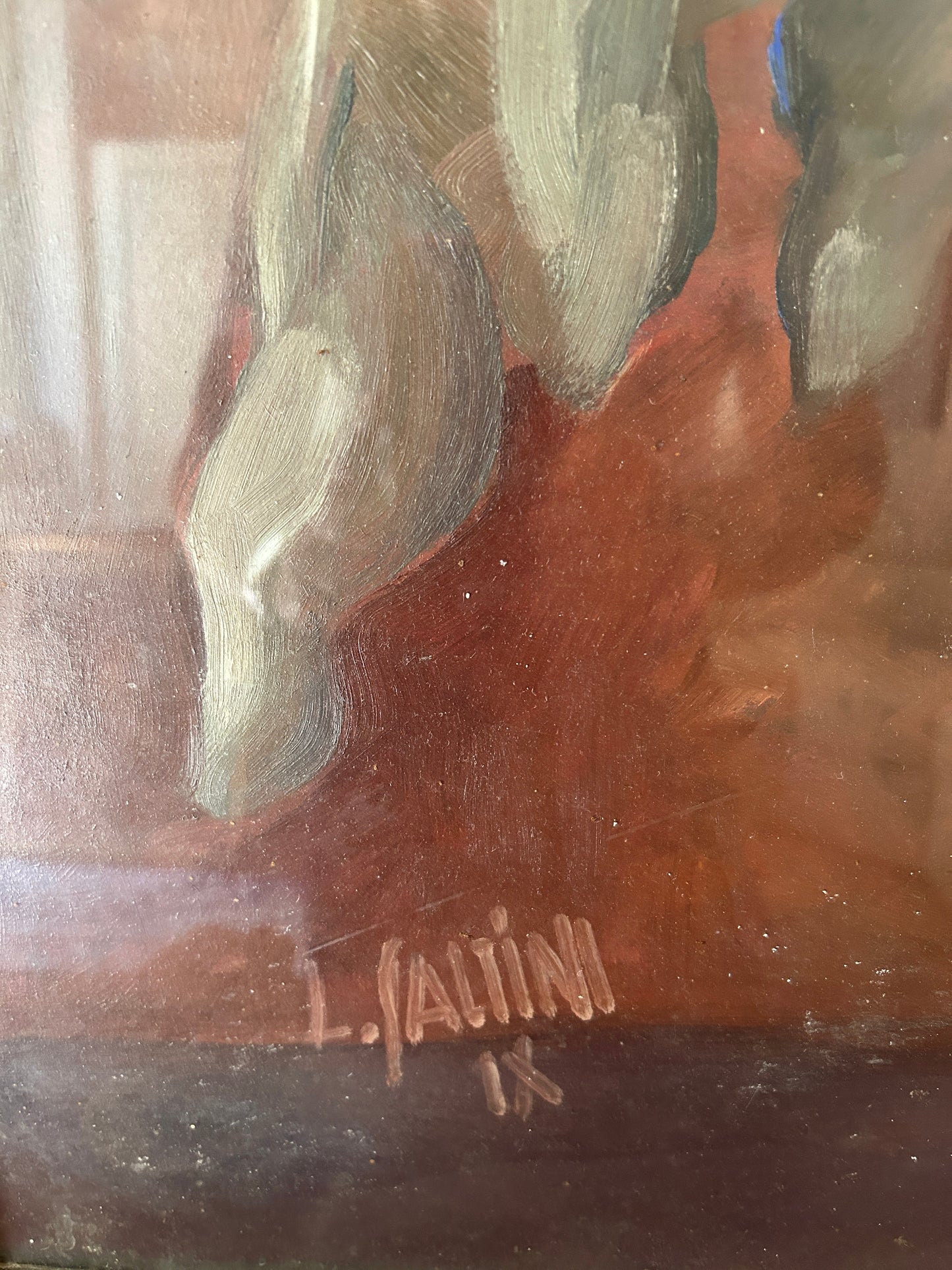 Natura morta floreale Olio su tela Lino Saltini 1908-1993