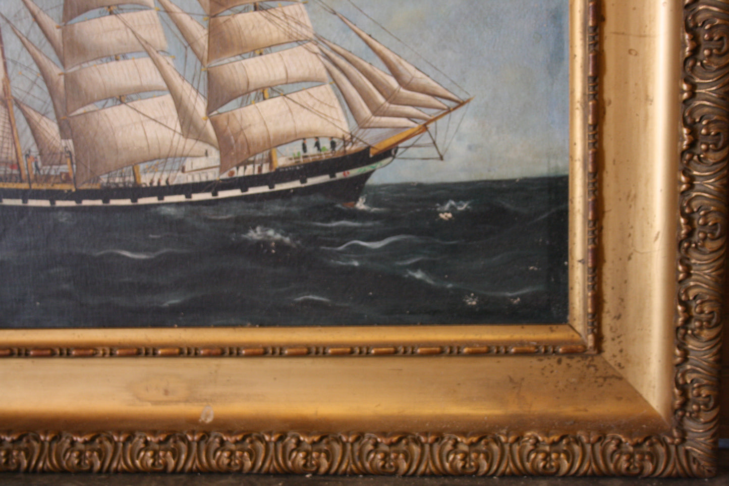 The Amerigo Vespucci Oil on Canvas housed in a 19th century Frame