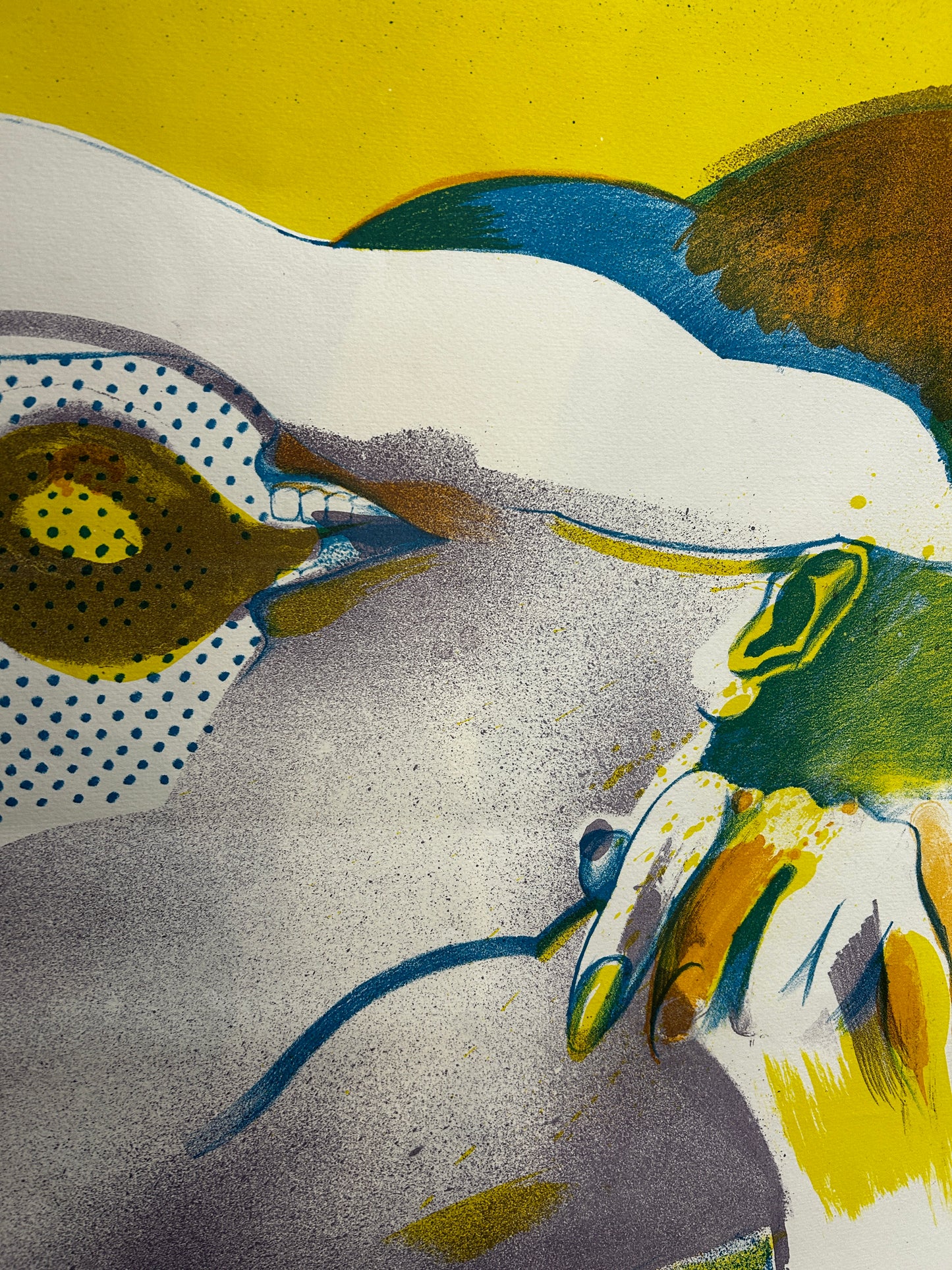 SURREALIST SIGNED  LITHOGRAPH/SCREEN PRINT  MICHEAL ROSCHLAU B.1942 GERMAN
