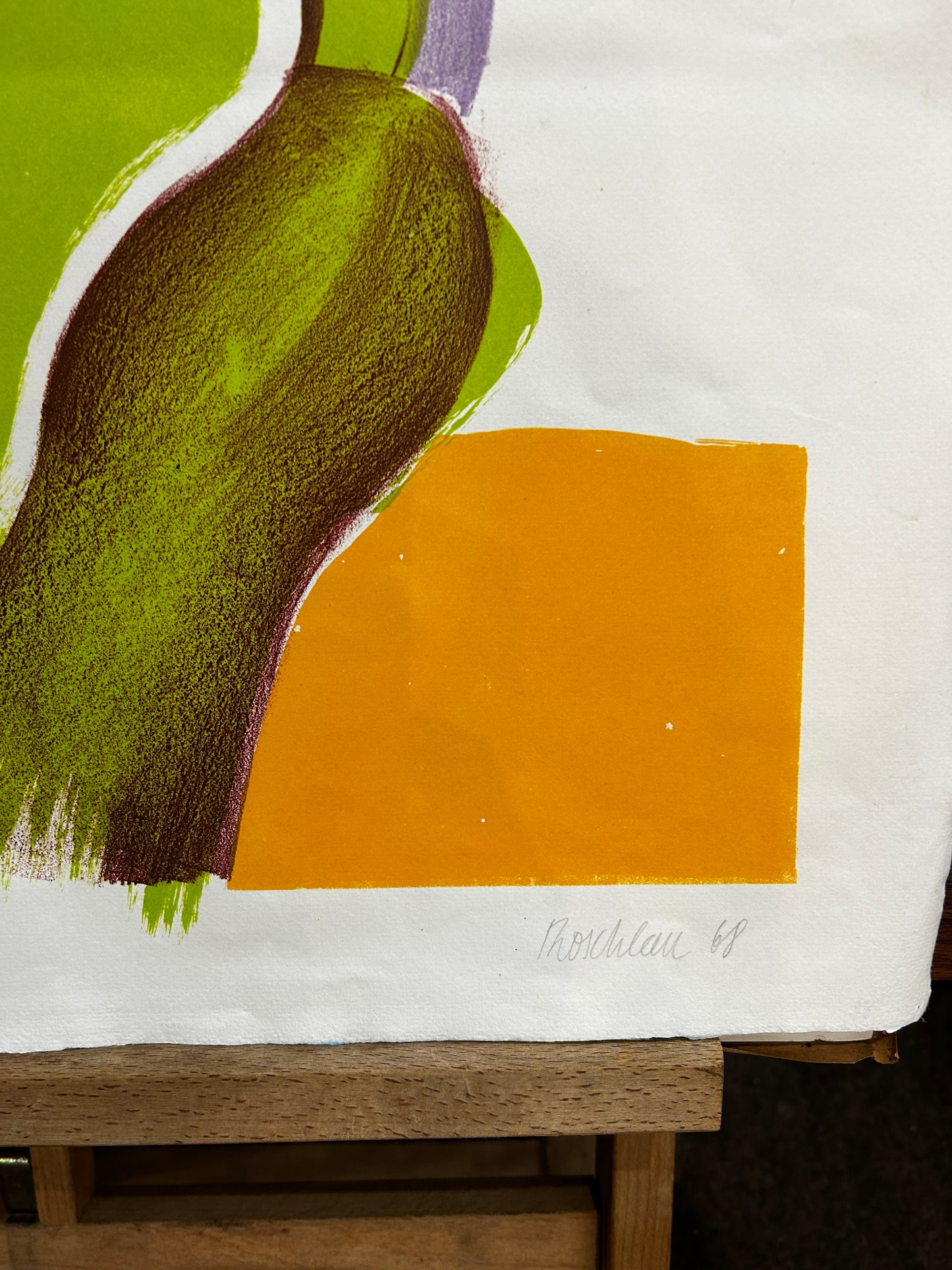 SURREALIST SIGNED  LITHOGRAPH/SCREEN PRINT  MICHEAL ROSCHLAU B.1942 GERMAN