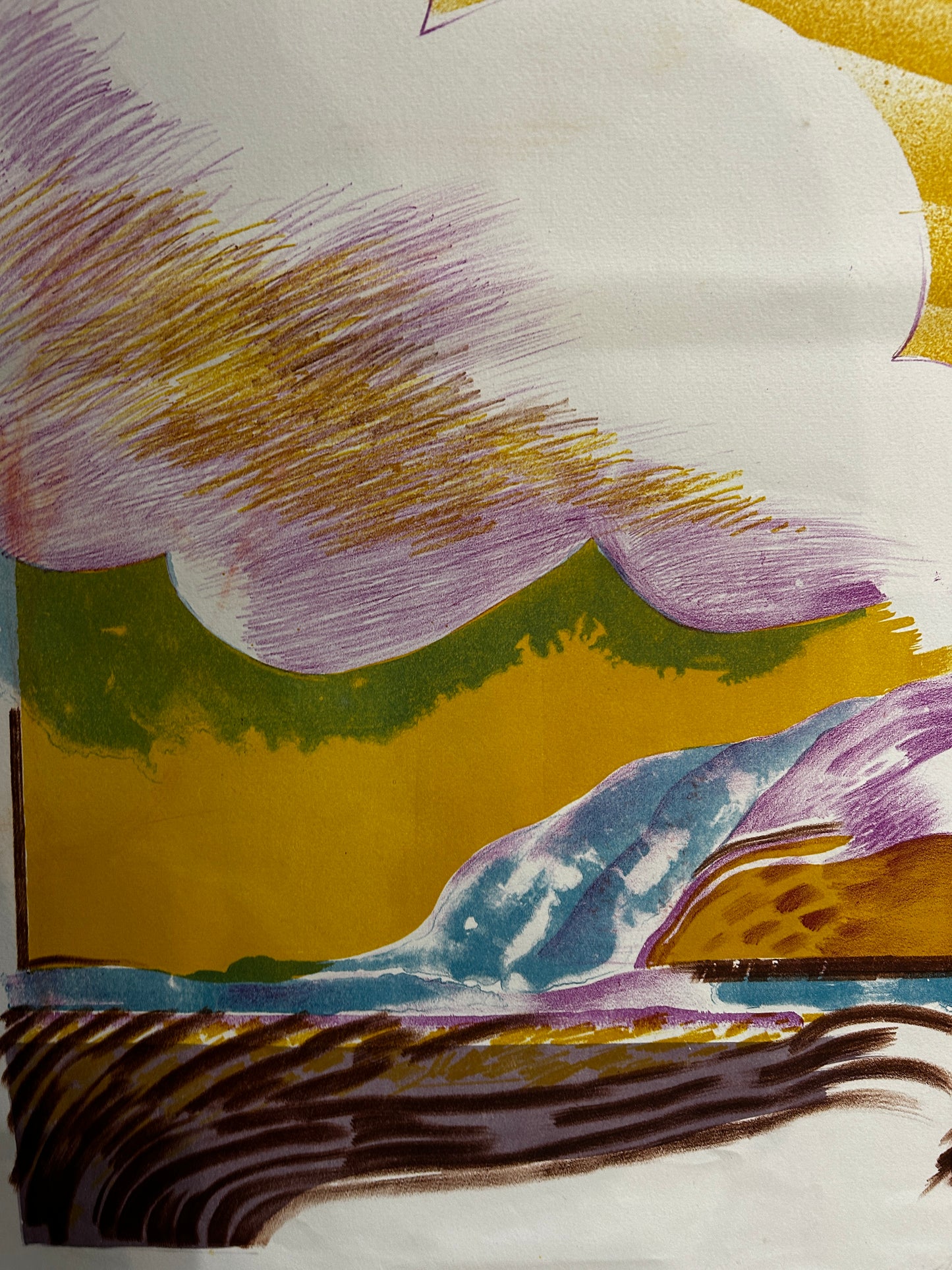 SURREALIST SIGNED  LITHOGRAPH/SCREEN PRINT  MICHEAL ROSCHLAU B.1942 GERMAN