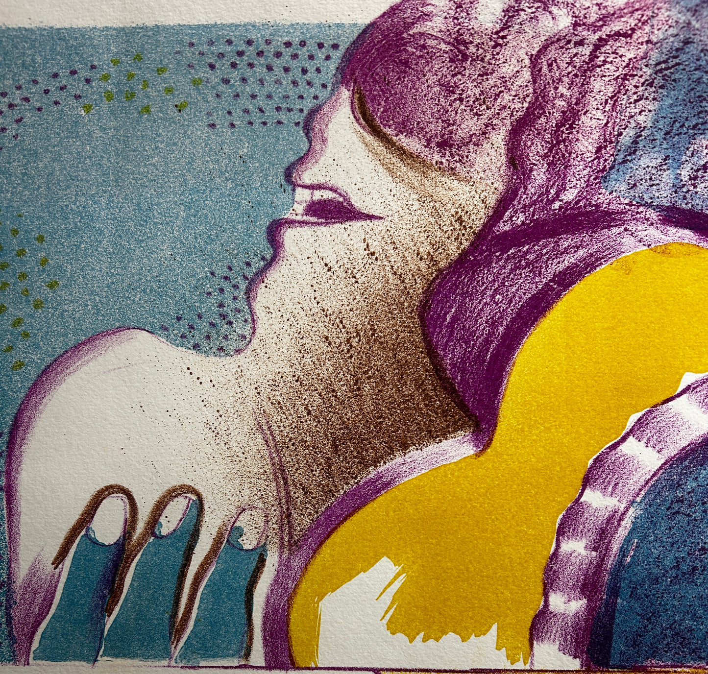 SURREALIST SIGNED  LITHOGRAPH/SCREEN PRINT  MICHEAL ROSCHLAU B.1942 GERMAN