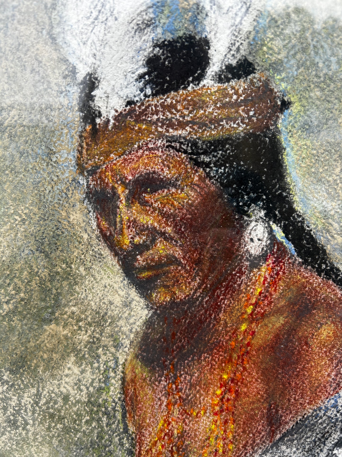 1950's "Single Warrior" American Indian Portrait