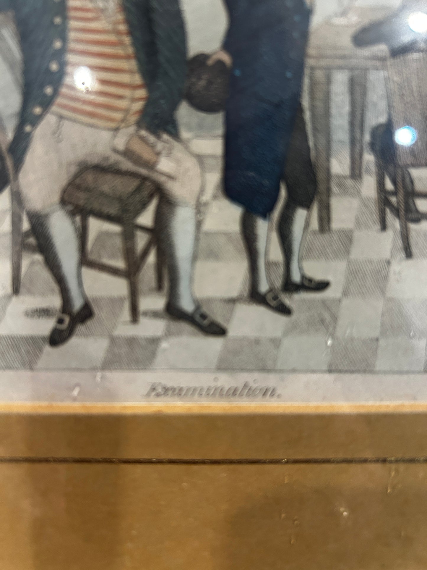 John Kay (1742-1826) "Examination" Georgian Print in a Maple frame