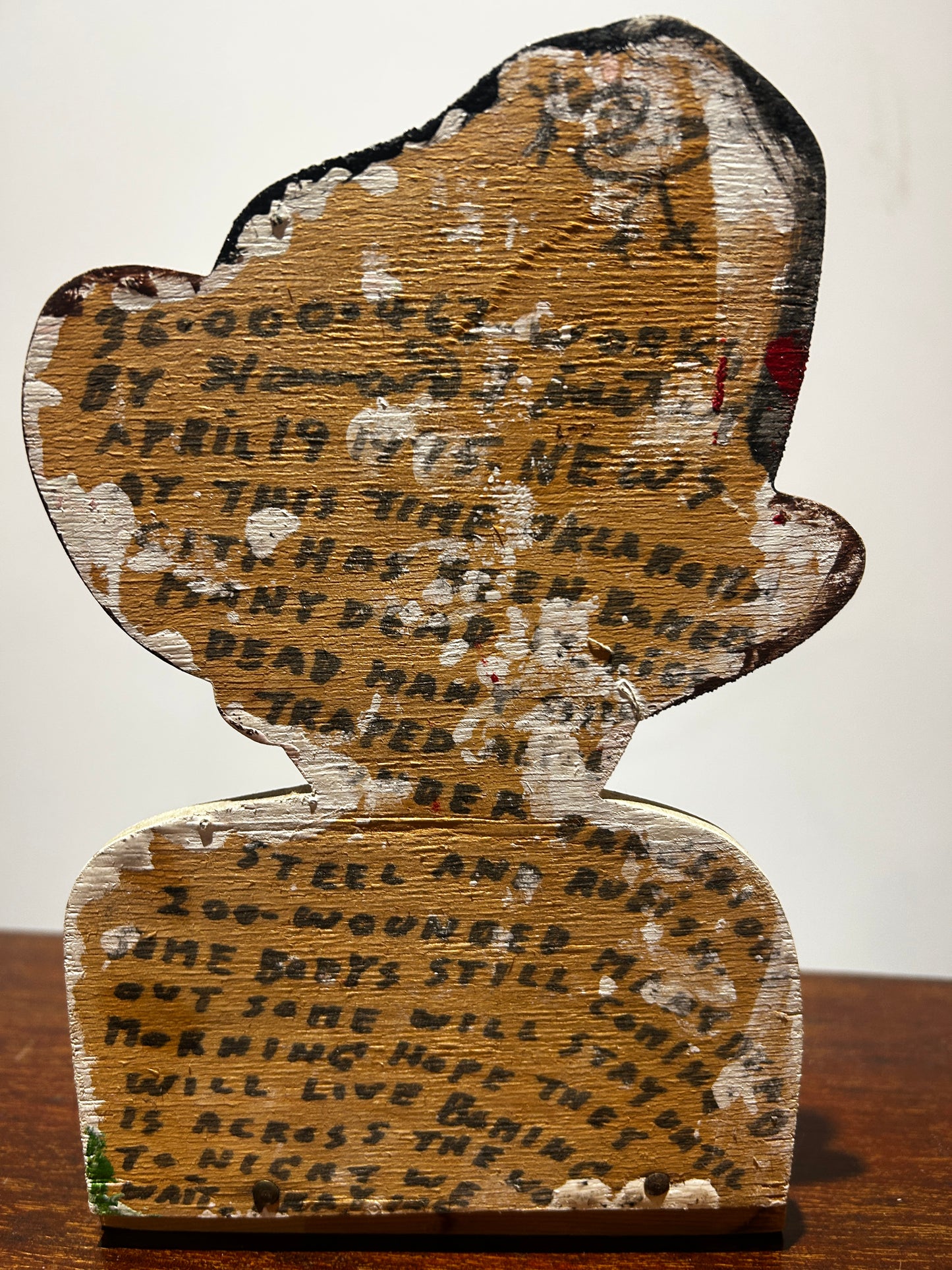 HOWARD FINSTER ELVIS AT AGE 3 ORIGINAL SCULPTURE WOODEN FOLK ART AMERICAN SIGNED