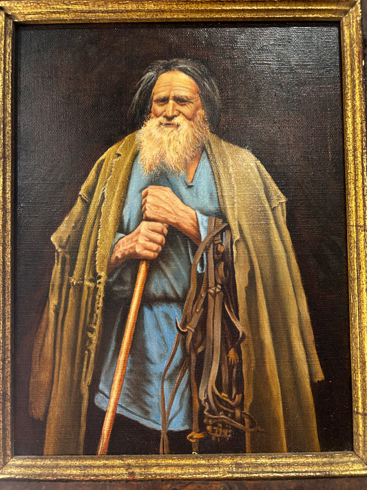 AFTER IVAN KRAMSKOY PORTRAIT OIL ON CANVAS PEASANT WITH BRIDLE RUSSIAN MALE