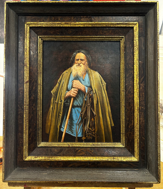 AFTER IVAN KRAMSKOY PORTRAIT OIL ON CANVAS PEASANT WITH BRIDLE RUSSIAN MALE