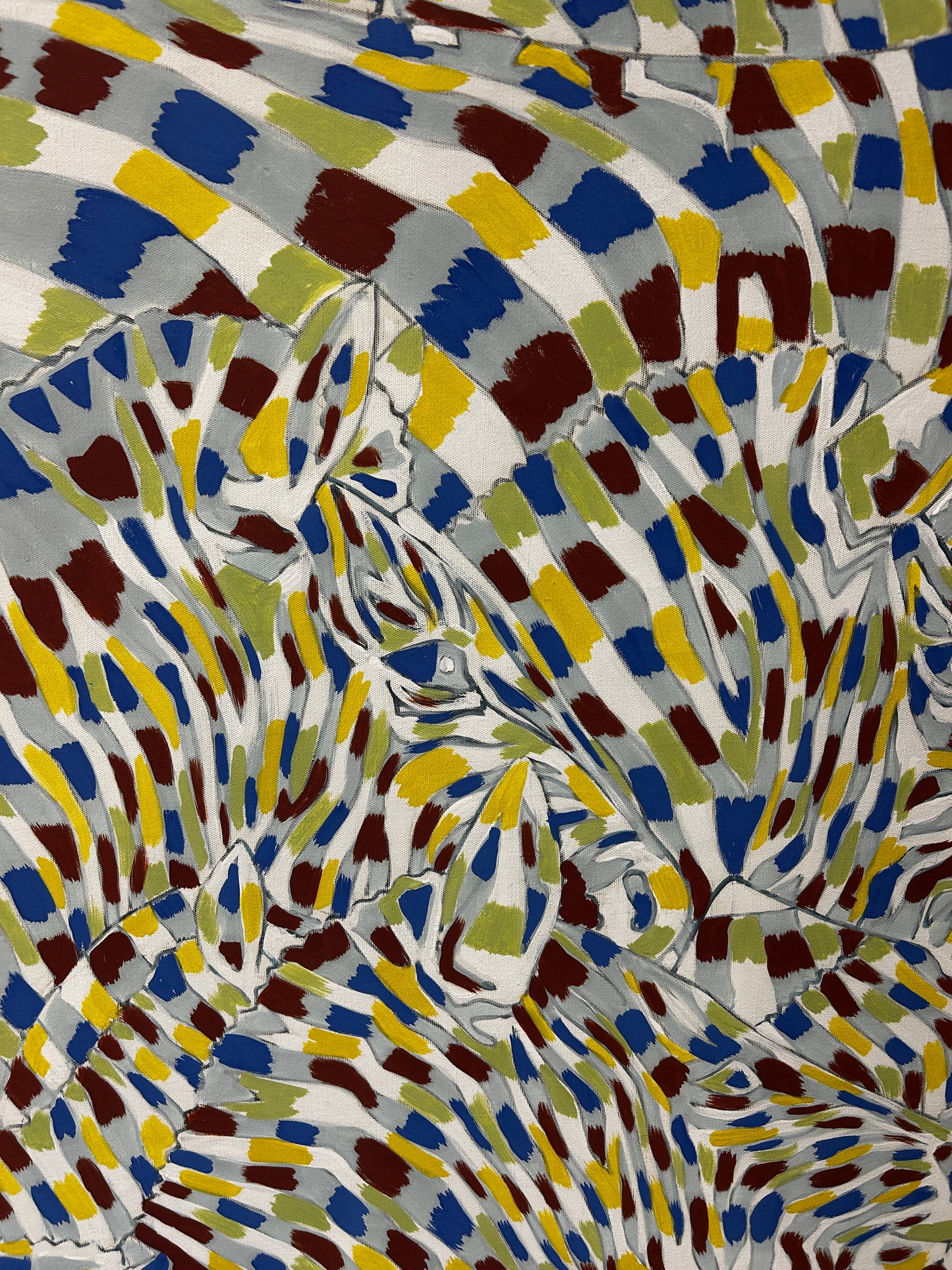 large Abstract Oil on Canvas by Muhadin Kishev 1939-2025