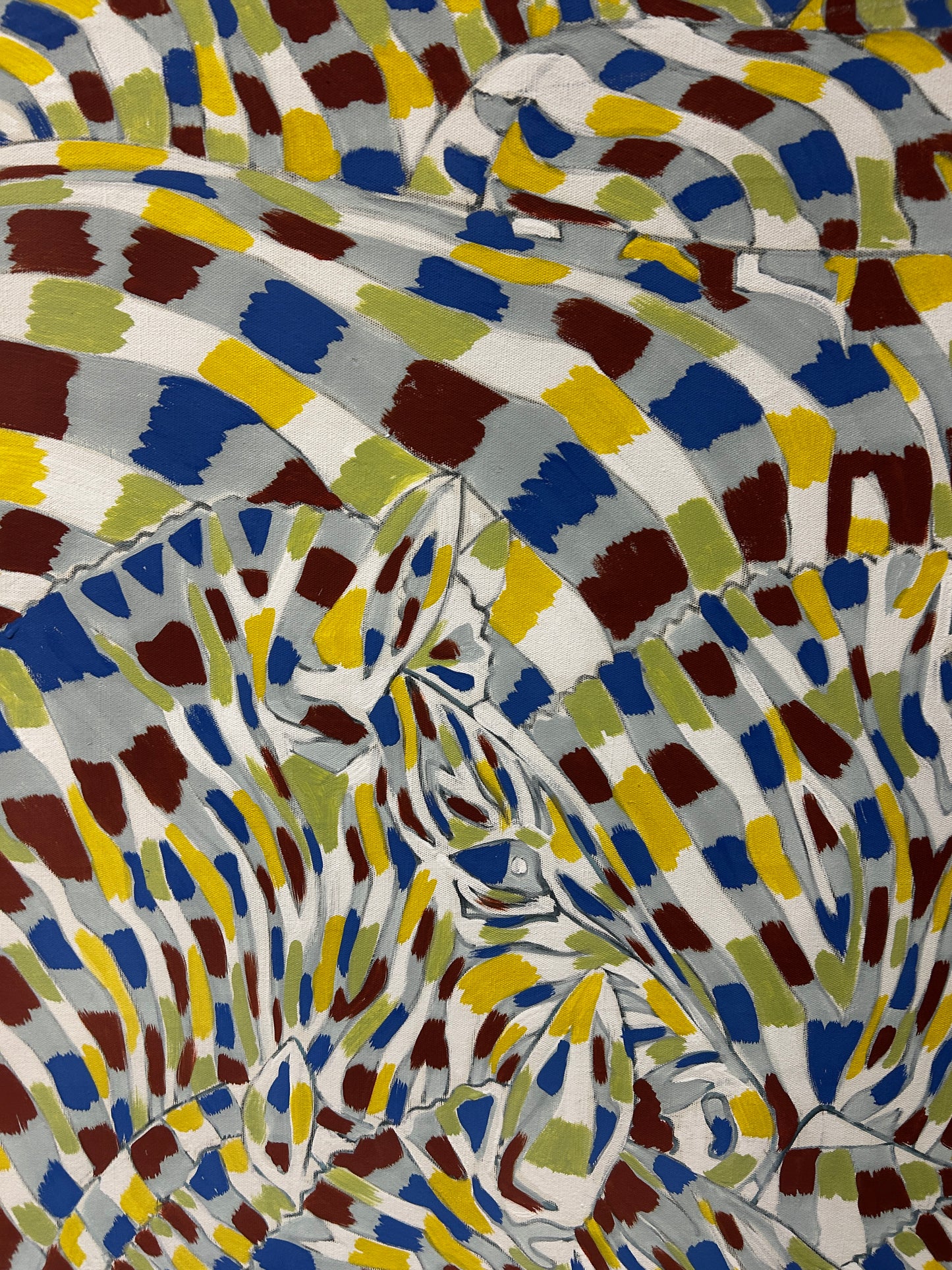 large Abstract Oil on Canvas by Muhadin Kishev 1939-2025