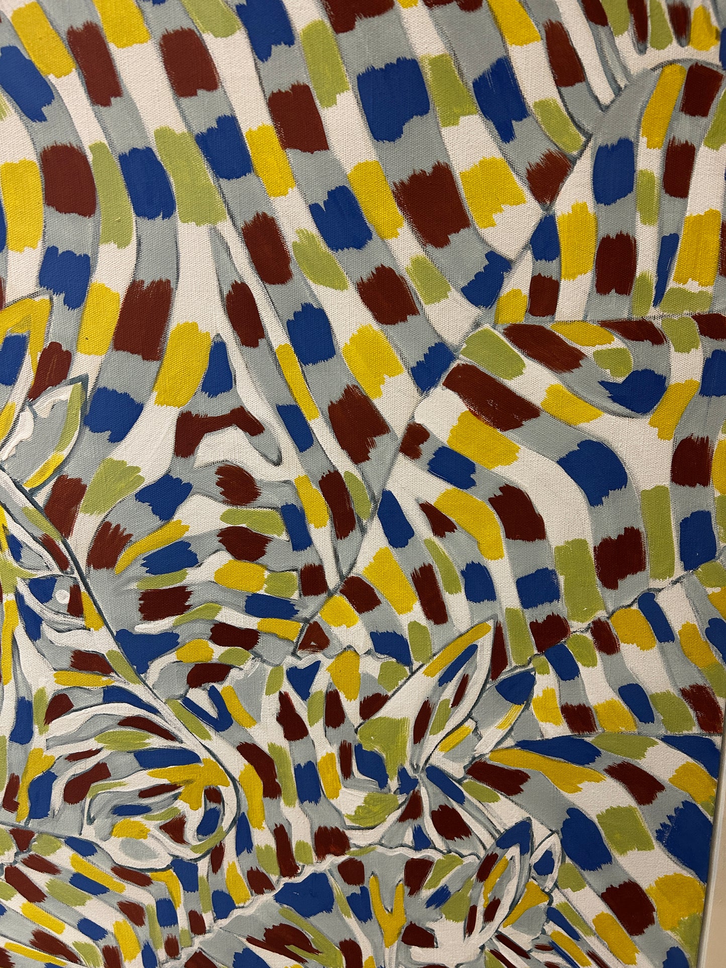 large Abstract Oil on Canvas by Muhadin Kishev 1939-2025