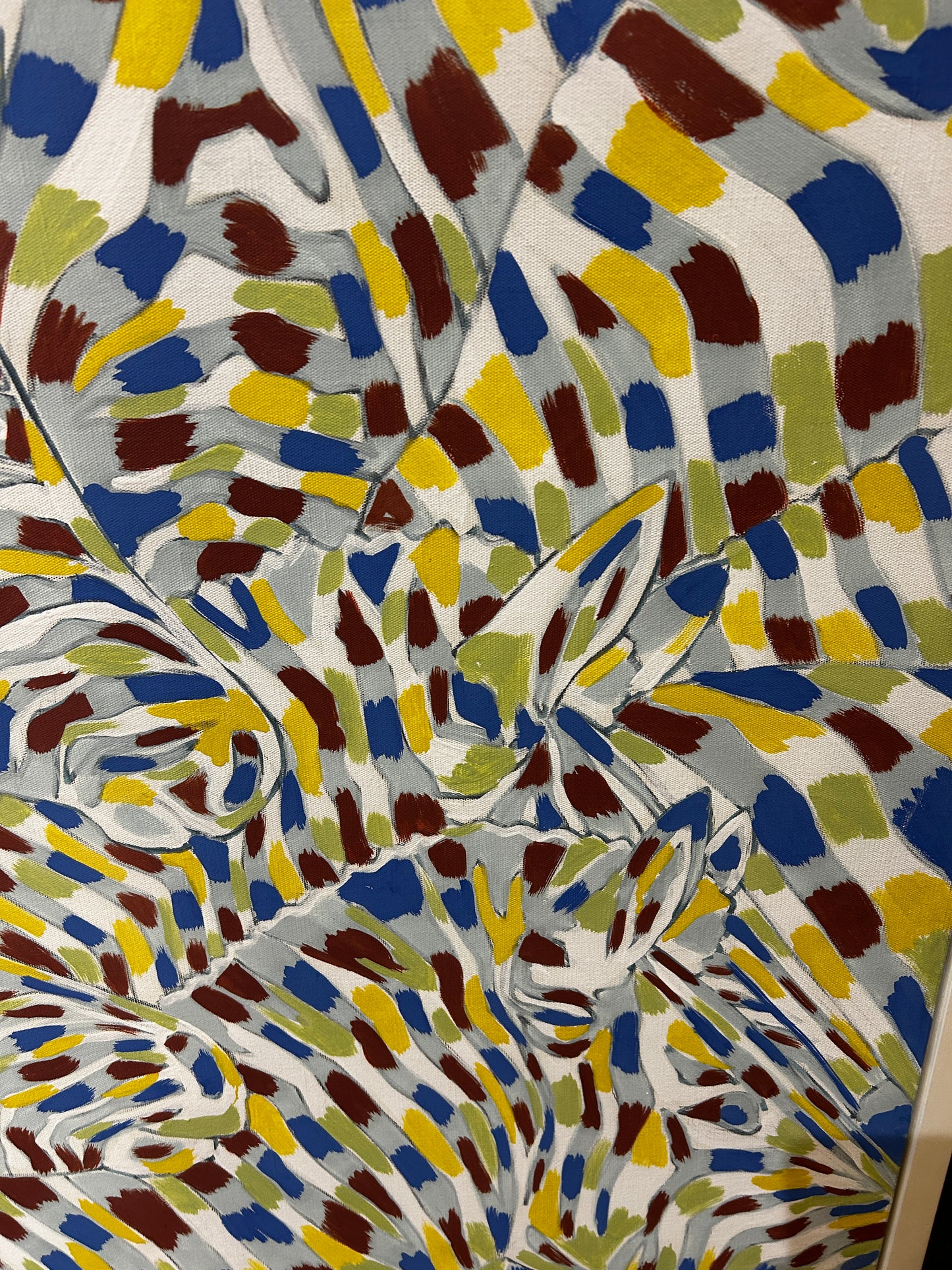 large Abstract Oil on Canvas by Muhadin Kishev 1939-2025
