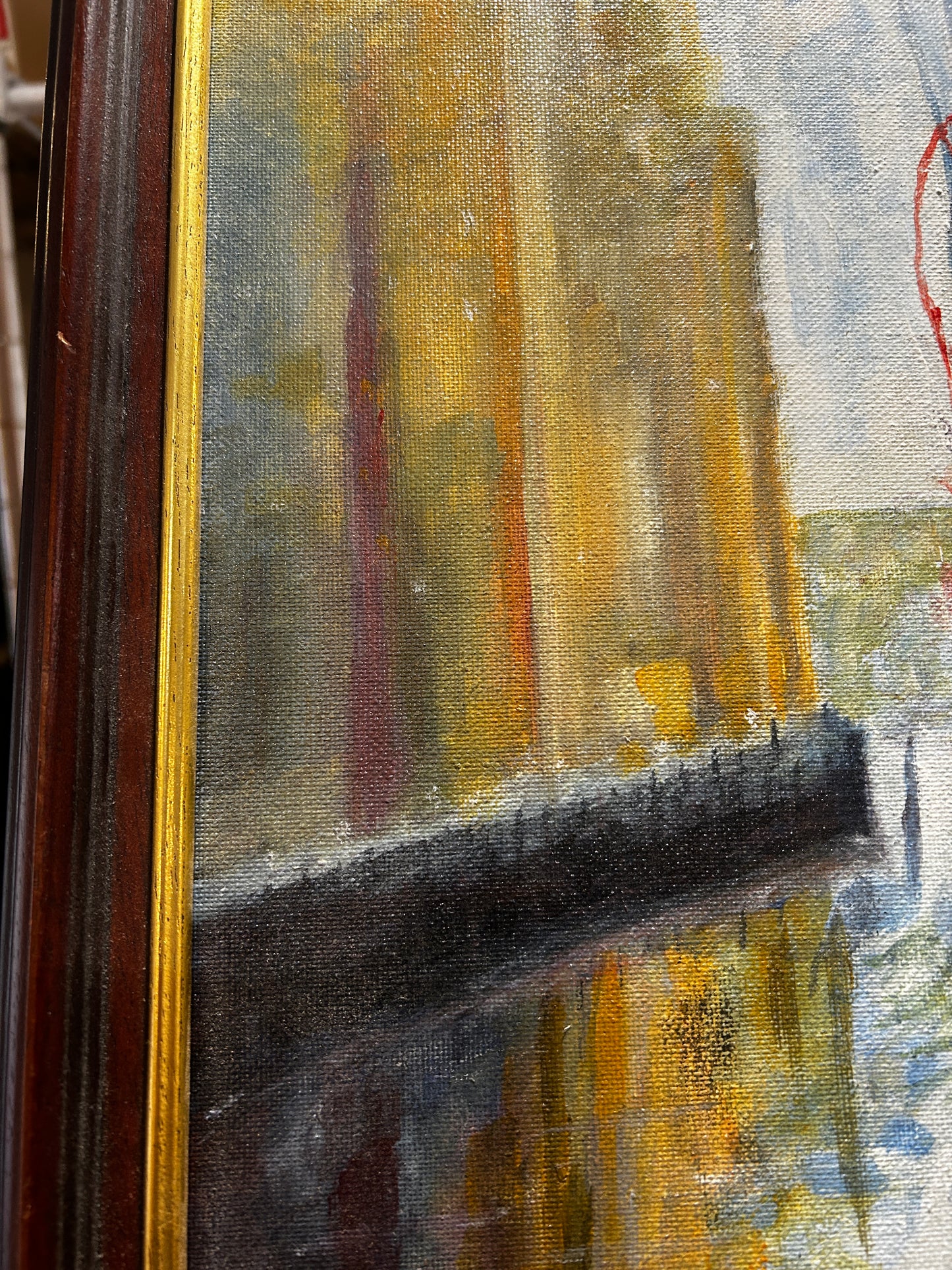 Contemporary Abstract Oil on Board Framed