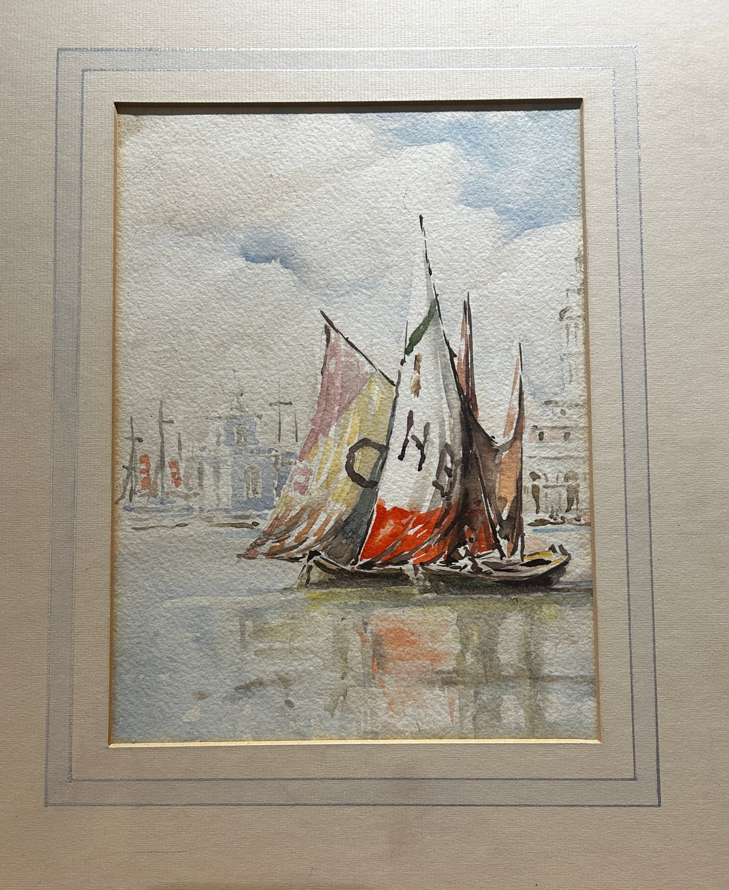 Louie Burrell(1873–1971) "Venice" Watercolour