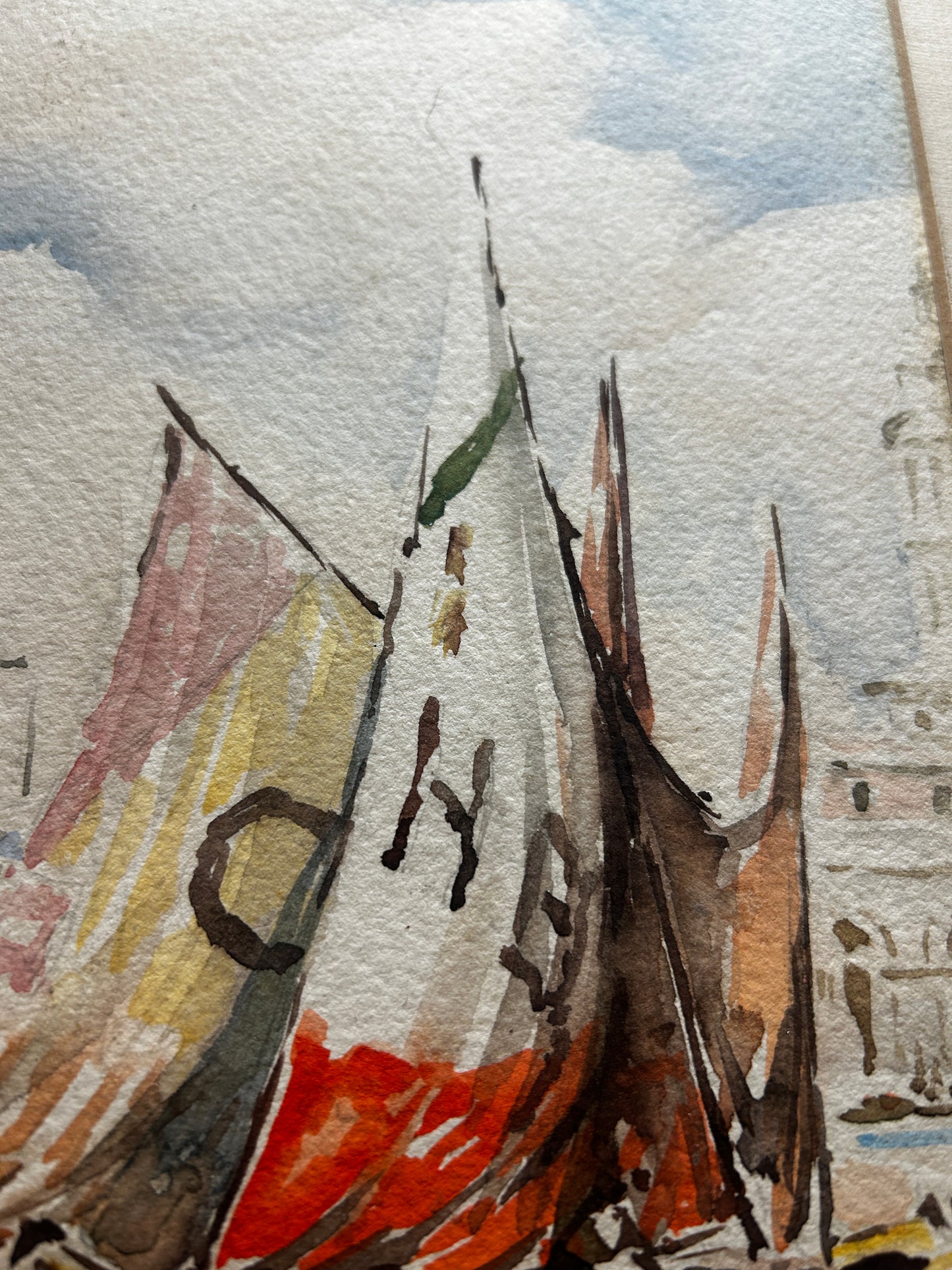 Louie Burrell(1873–1971) "Venice" Watercolour