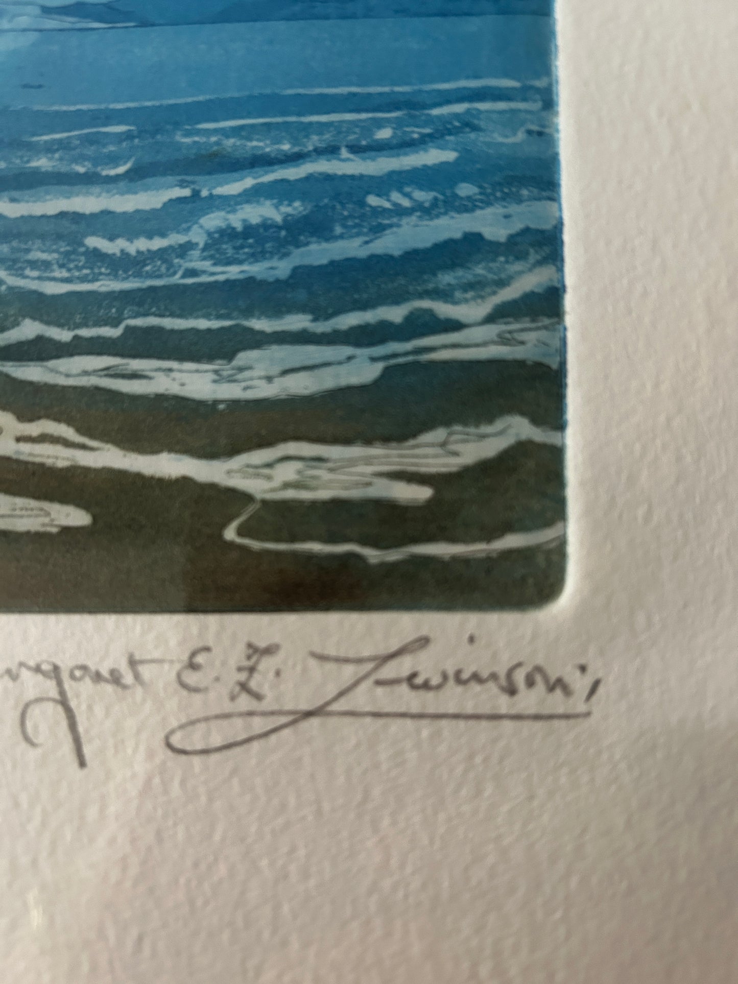 Moonlight Shore by Margaret E.L. Levinson Signed Etching
