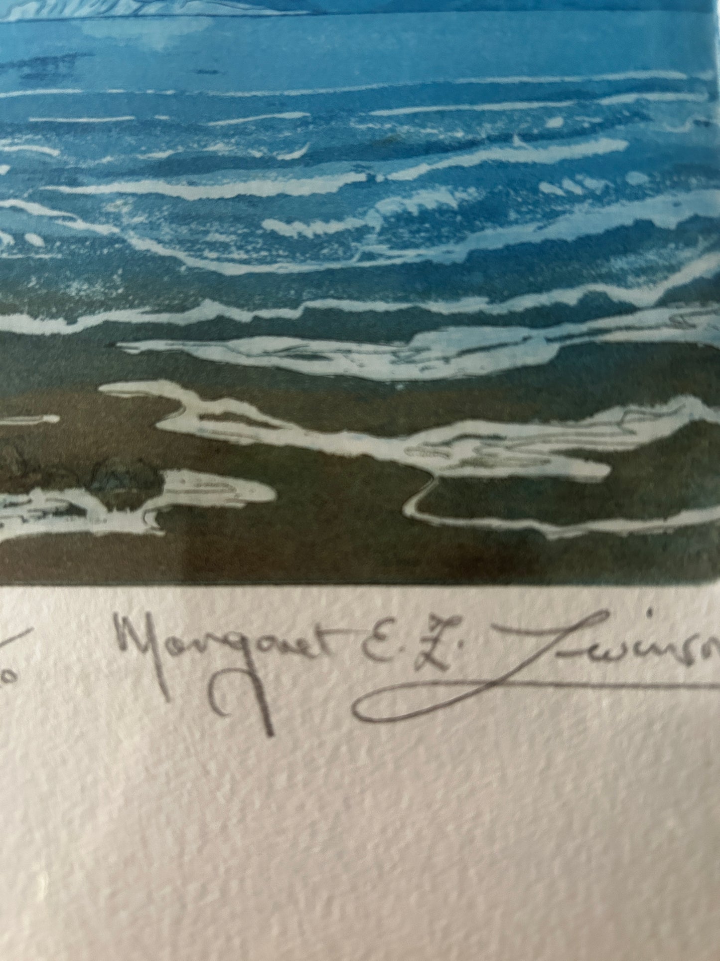 Moonlight Shore by Margaret E.L. Levinson Signed Etching