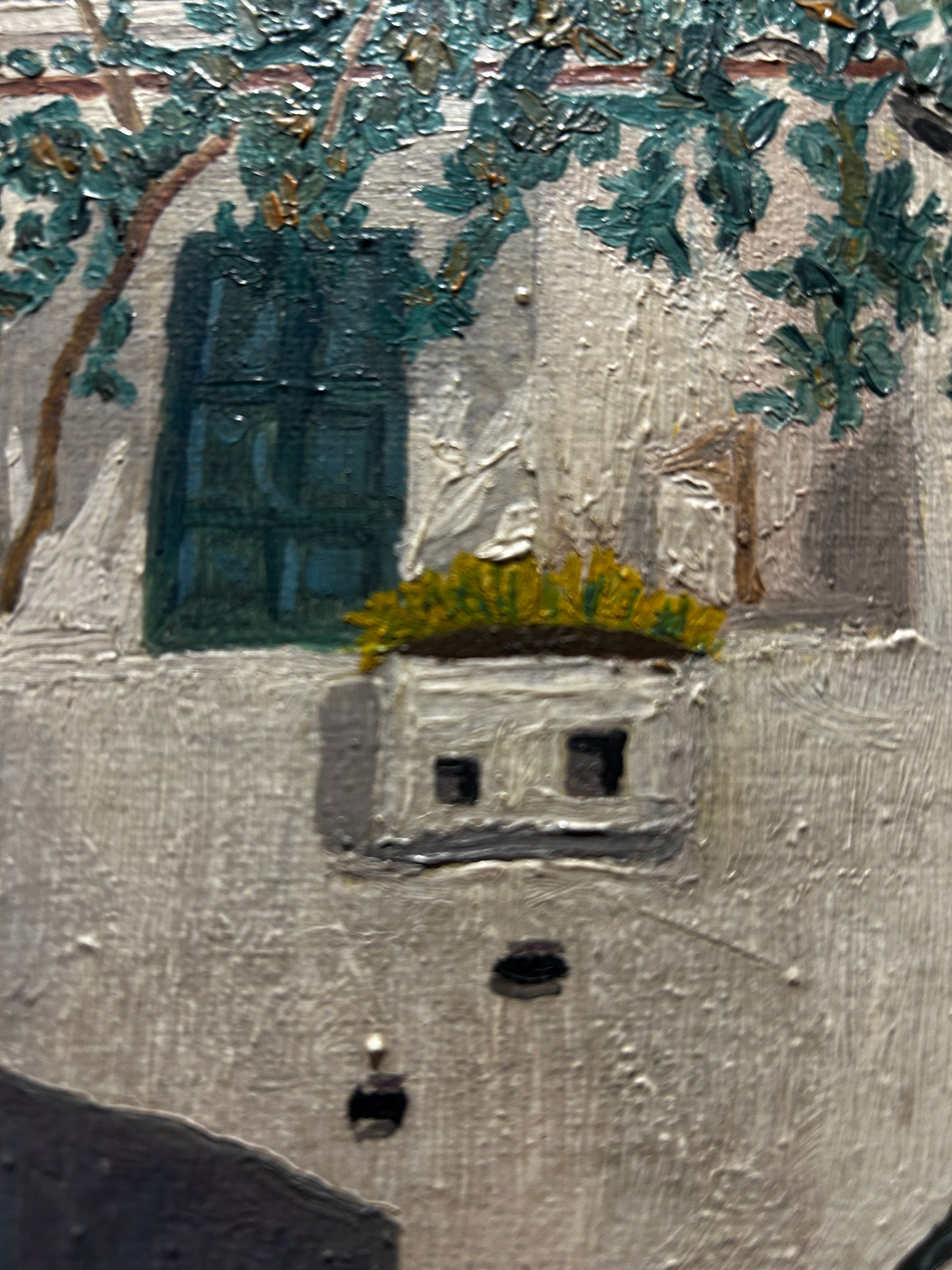 Mid century View of a White-Washed Greek Village