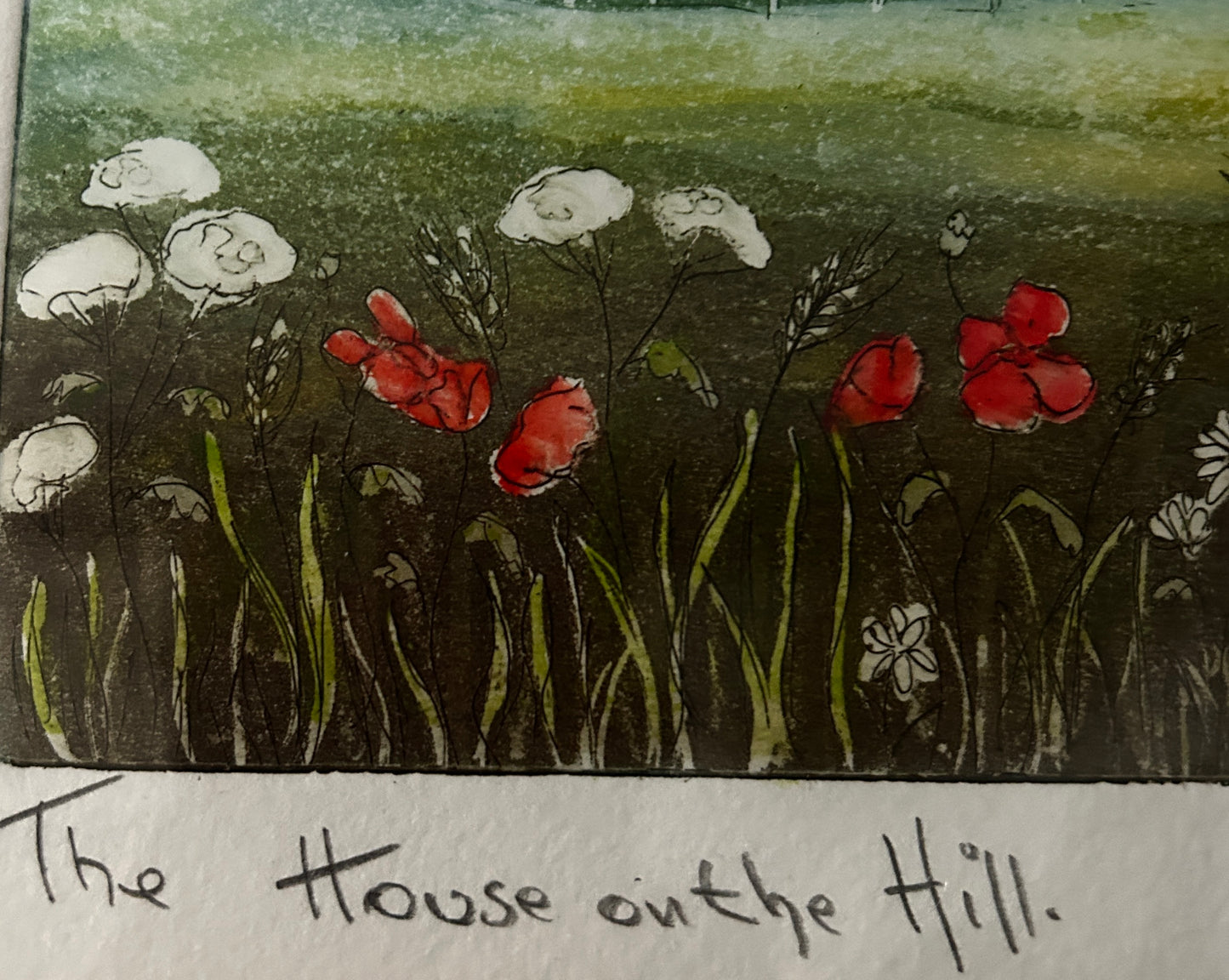 House on the Hill, Artist Proof Etching by Margaret E.L. Levinson