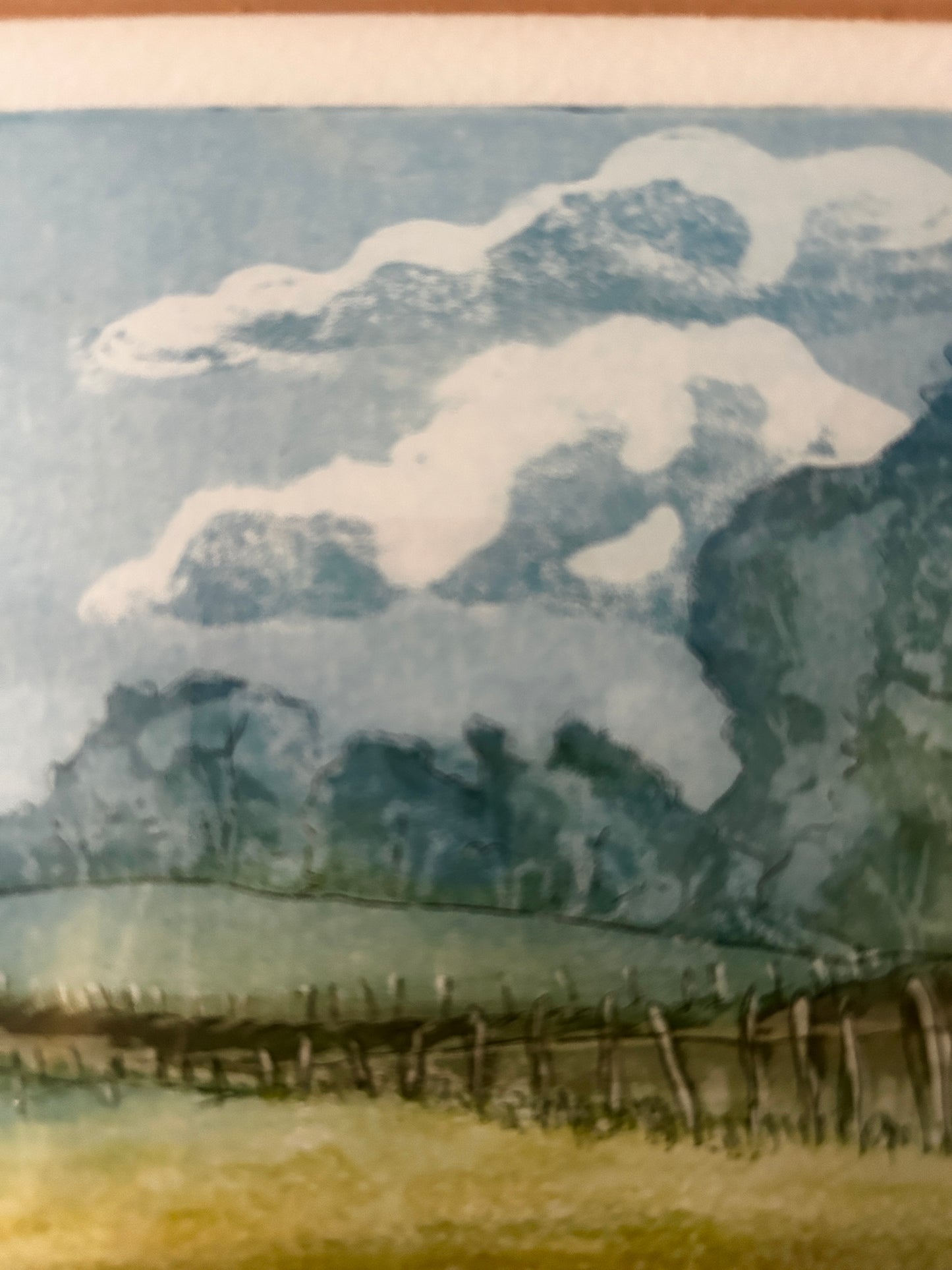 House on the Hill, Artist Proof Etching by Margaret E.L. Levinson