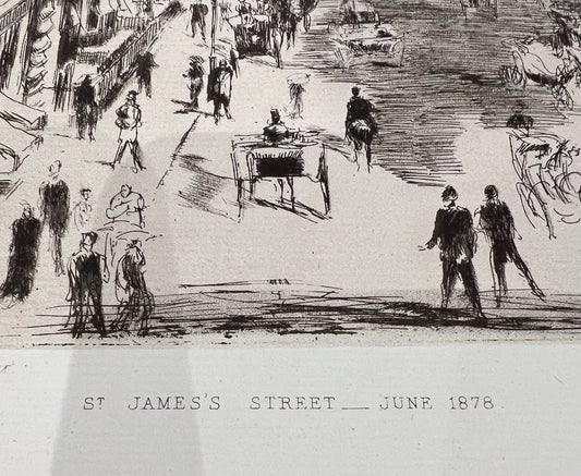 St James Street June 1878 by James McNiell WHISTLER 1834 - 1903