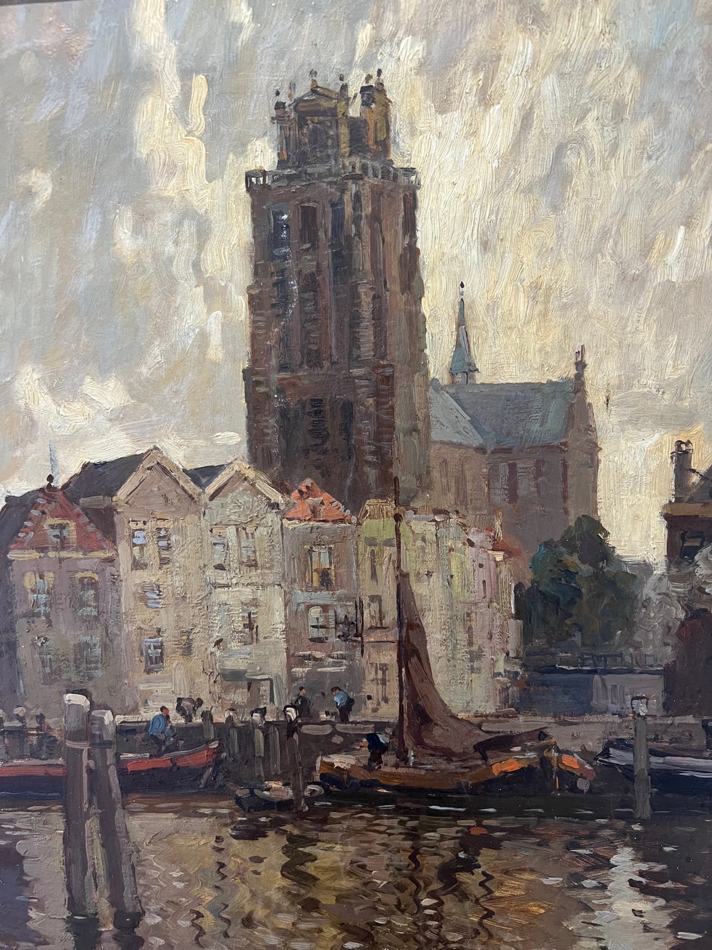 Dordrecht Harbour by Herman Bogman 1890 - 1975