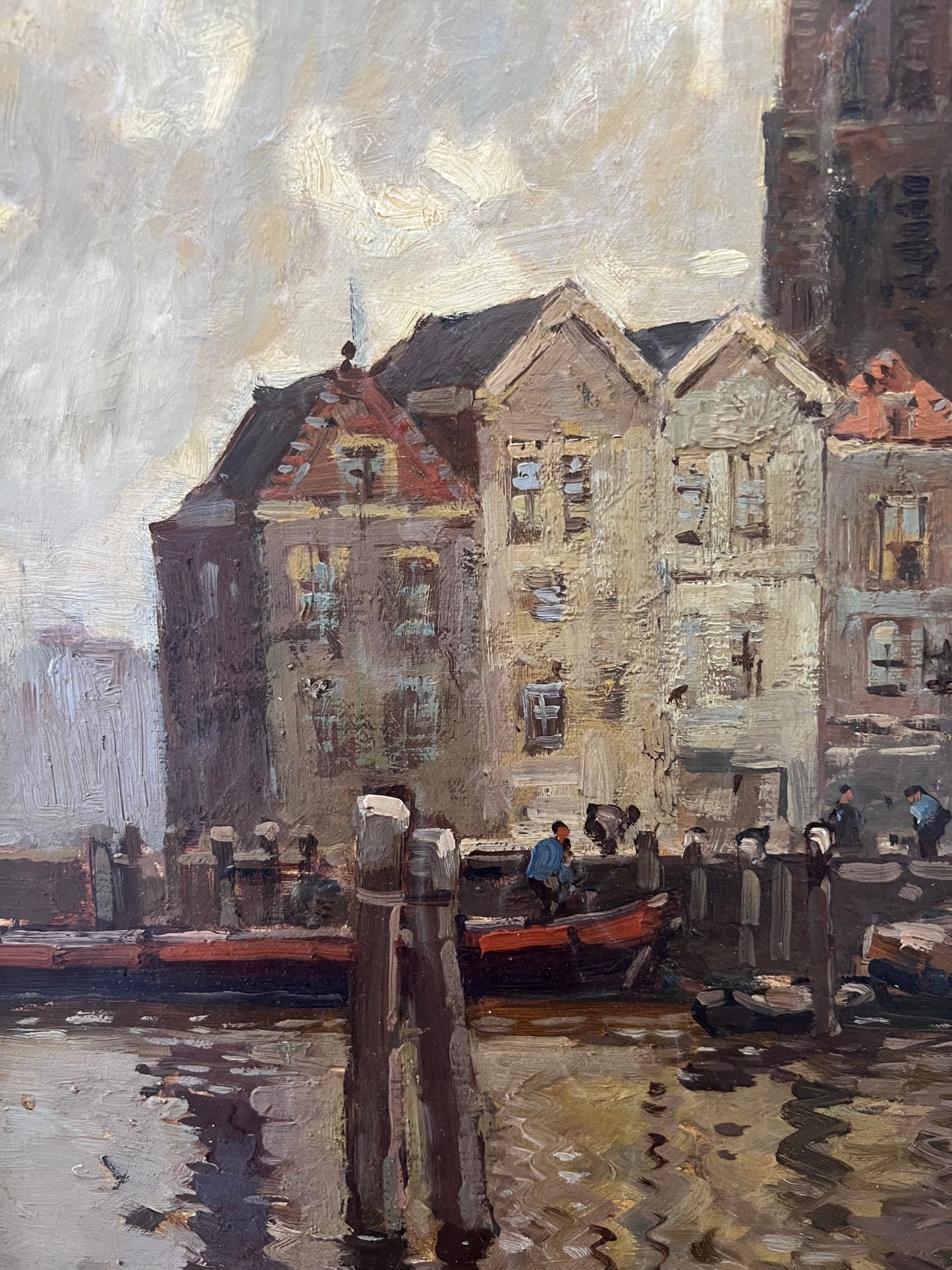 Dordrecht Harbour by Herman Bodman 1890-1975