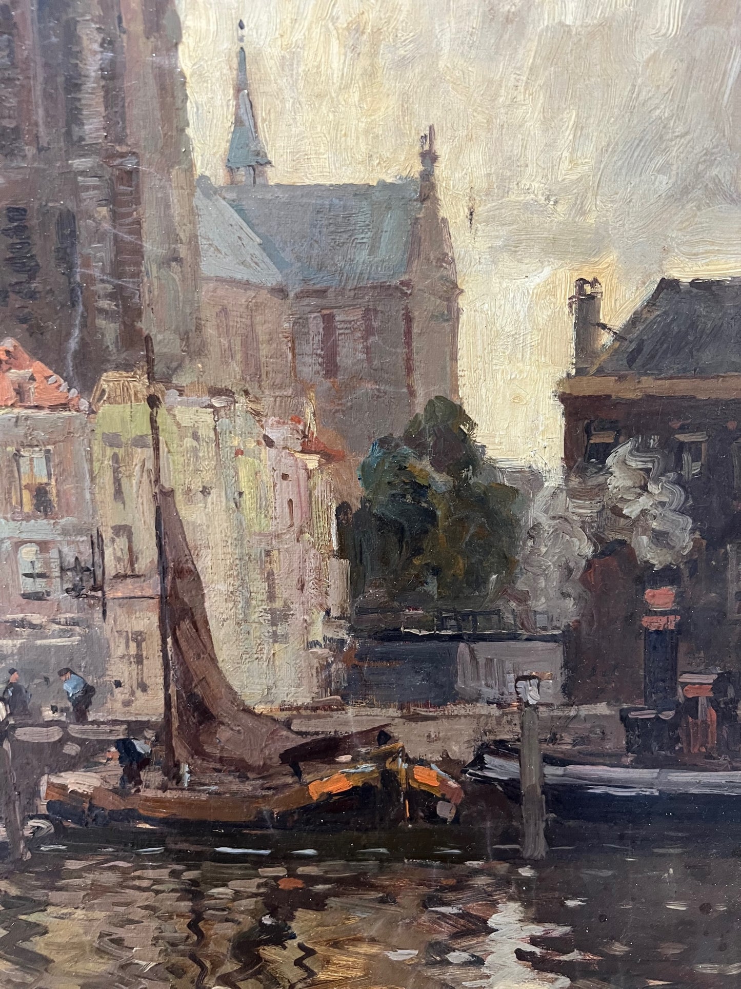 Dordrecht Harbour by Herman Bodman 1890-1975