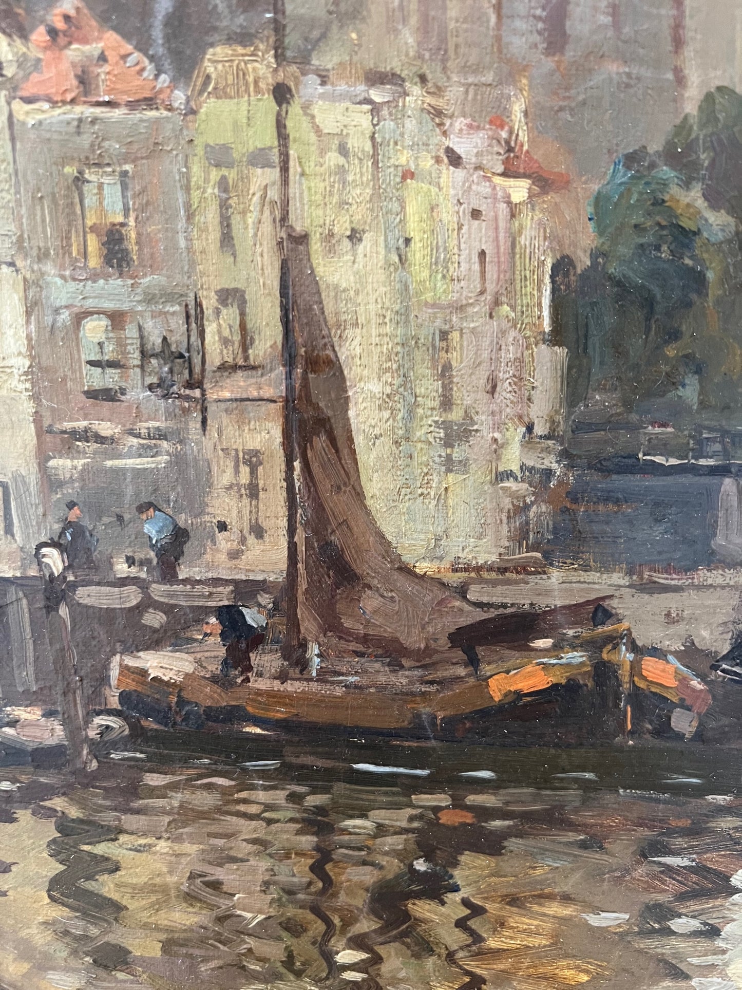 Dordrecht Harbour by Herman Bogman 1890 - 1975