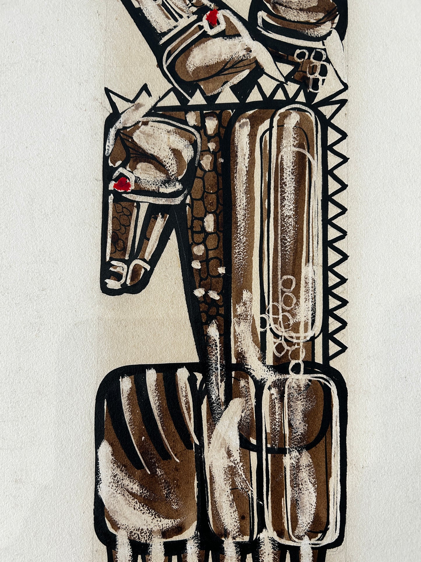 1950/60's Dada/Afro Cuban Image of Three Horses