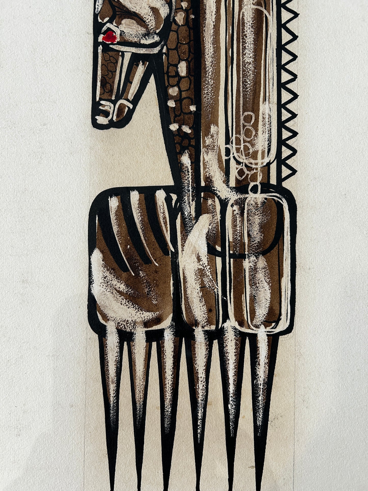 1950/60's Dada/Afro Cuban Image of Three Horses