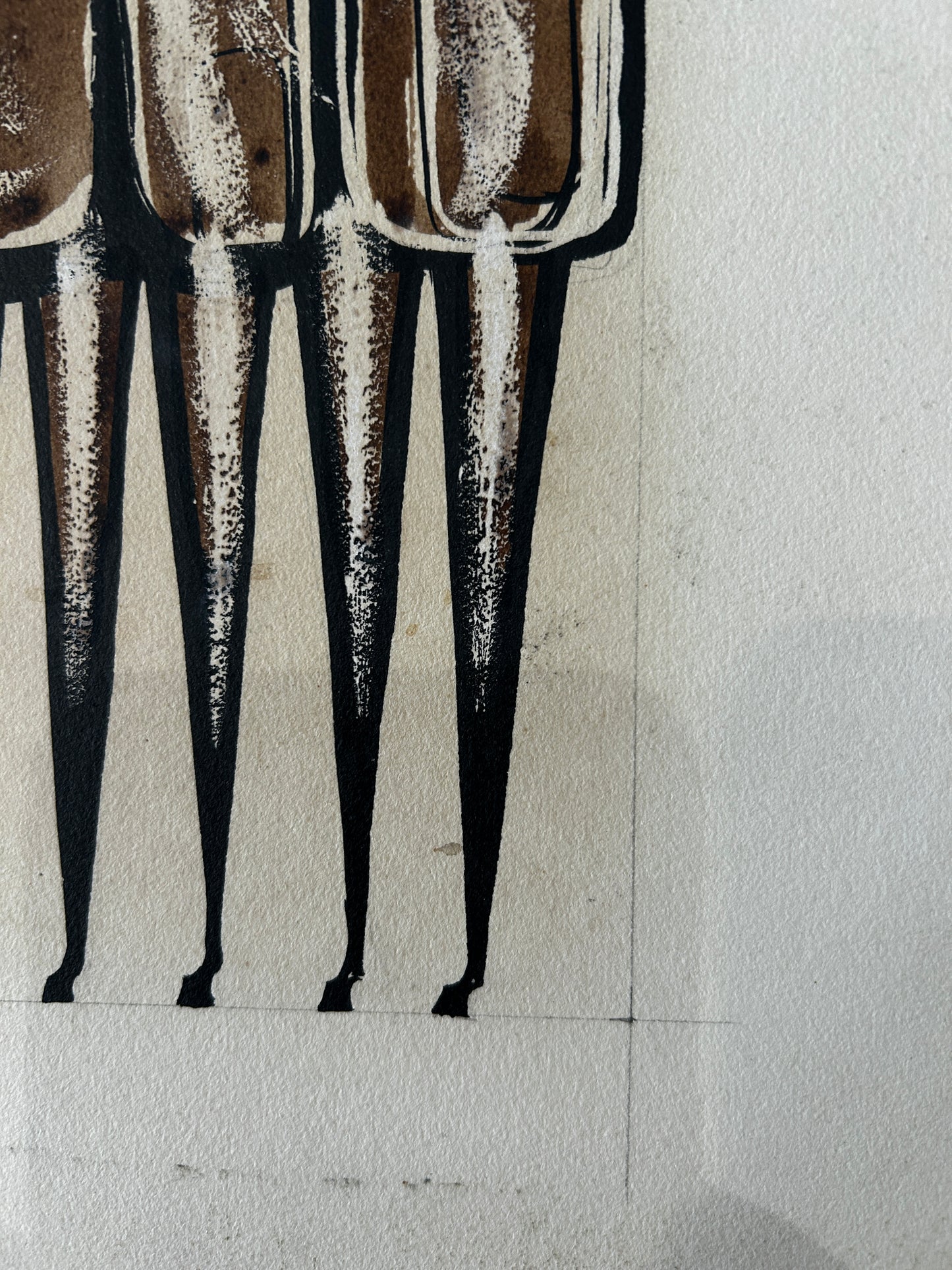1950/60's Dada/Afro Cuban Image of Three Horses