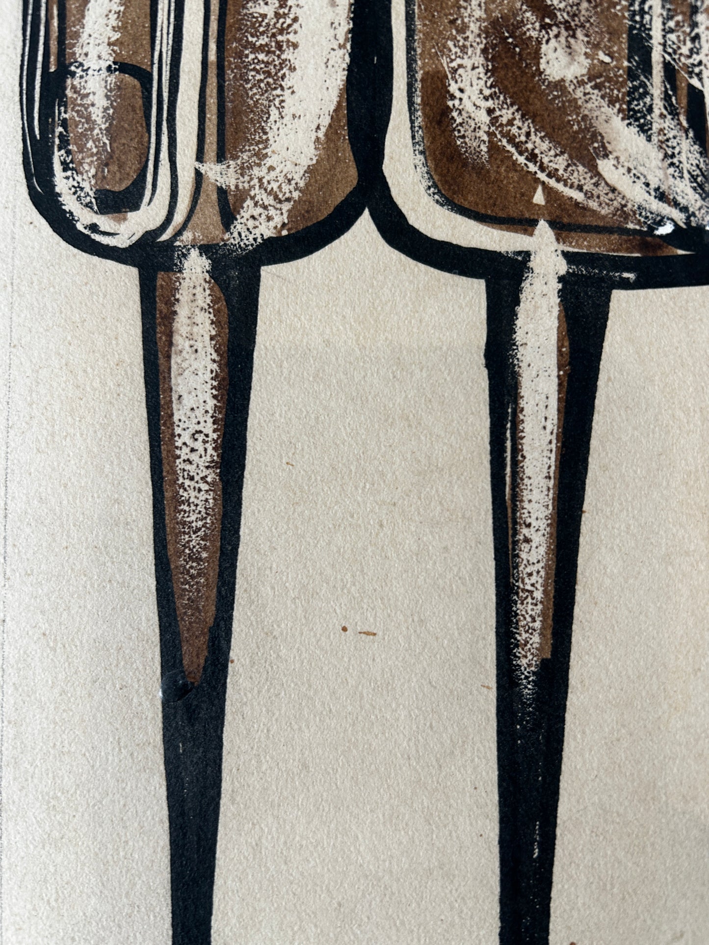 1950/60's Dada/Afro Cuban Horse Goauche on Board