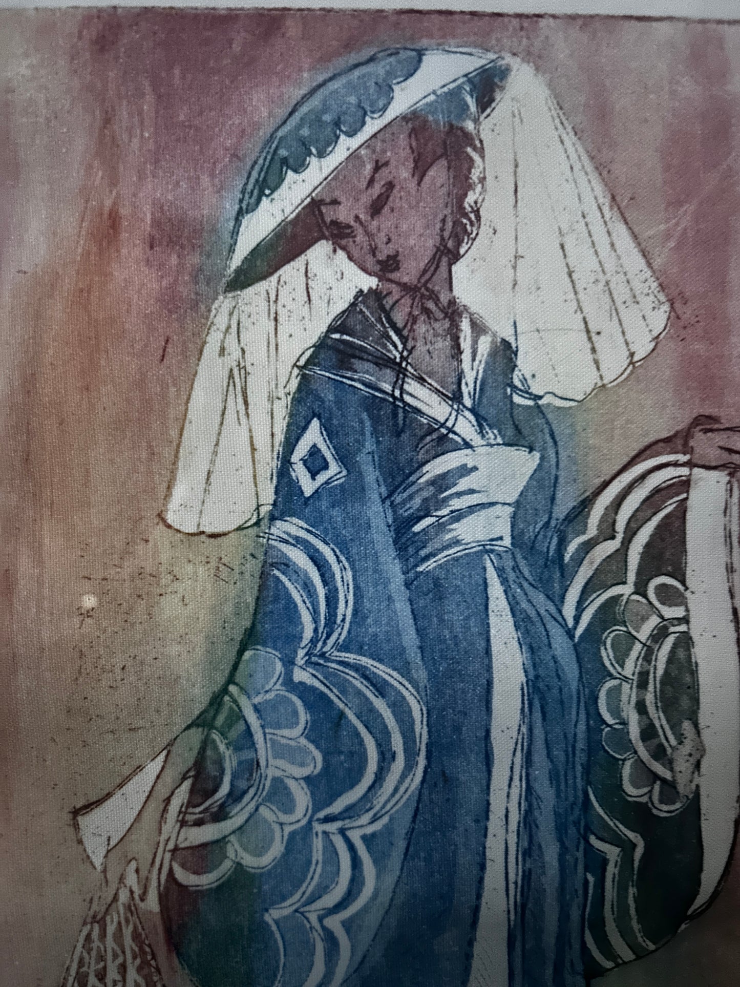 Dance Sakura by Margaret Estelle Zelda Levinson Signed Etching