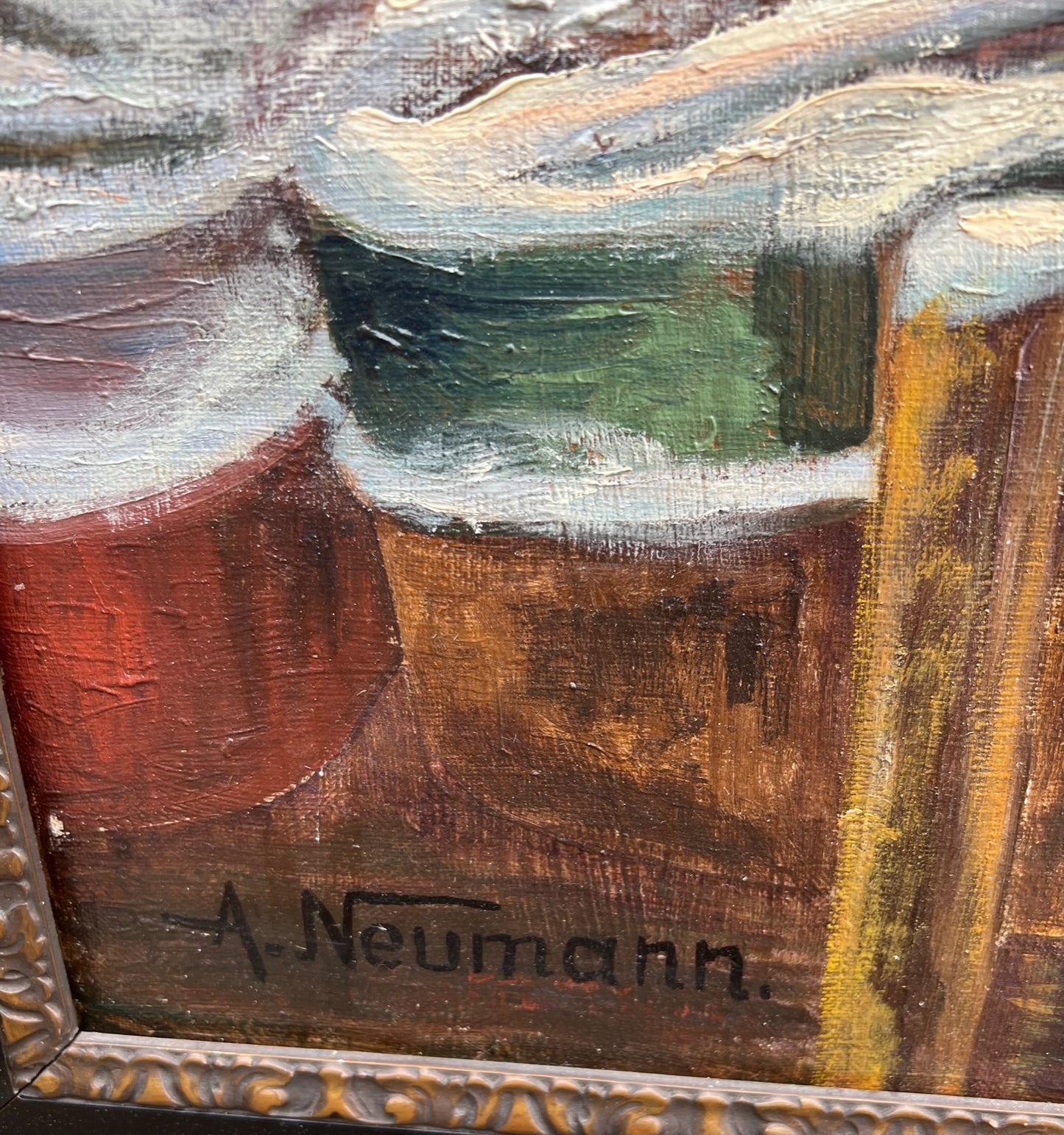 Olio su tela degli anni '30 di Abraham Neumann (1873 – 1942) Cattedrale di Berlino