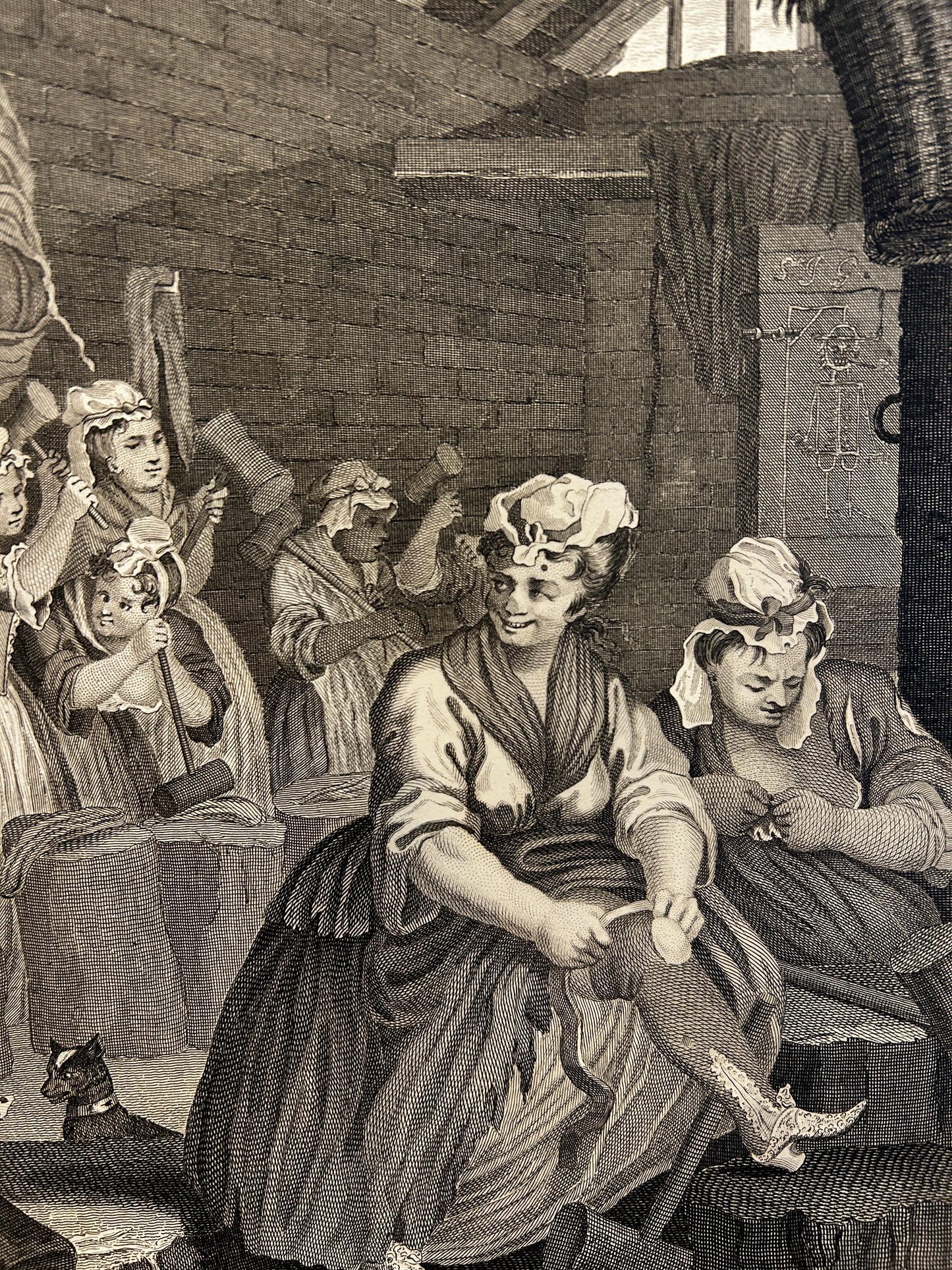 18th Century "The Harlot's Progress" From the Series of the Set of Six Antique Engravings, William Hogarth,