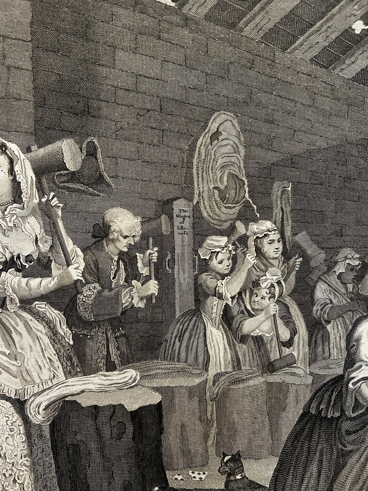 18th Century "The Harlot's Progress" From the Series of the Set of Six Antique Engravings, William Hogarth,