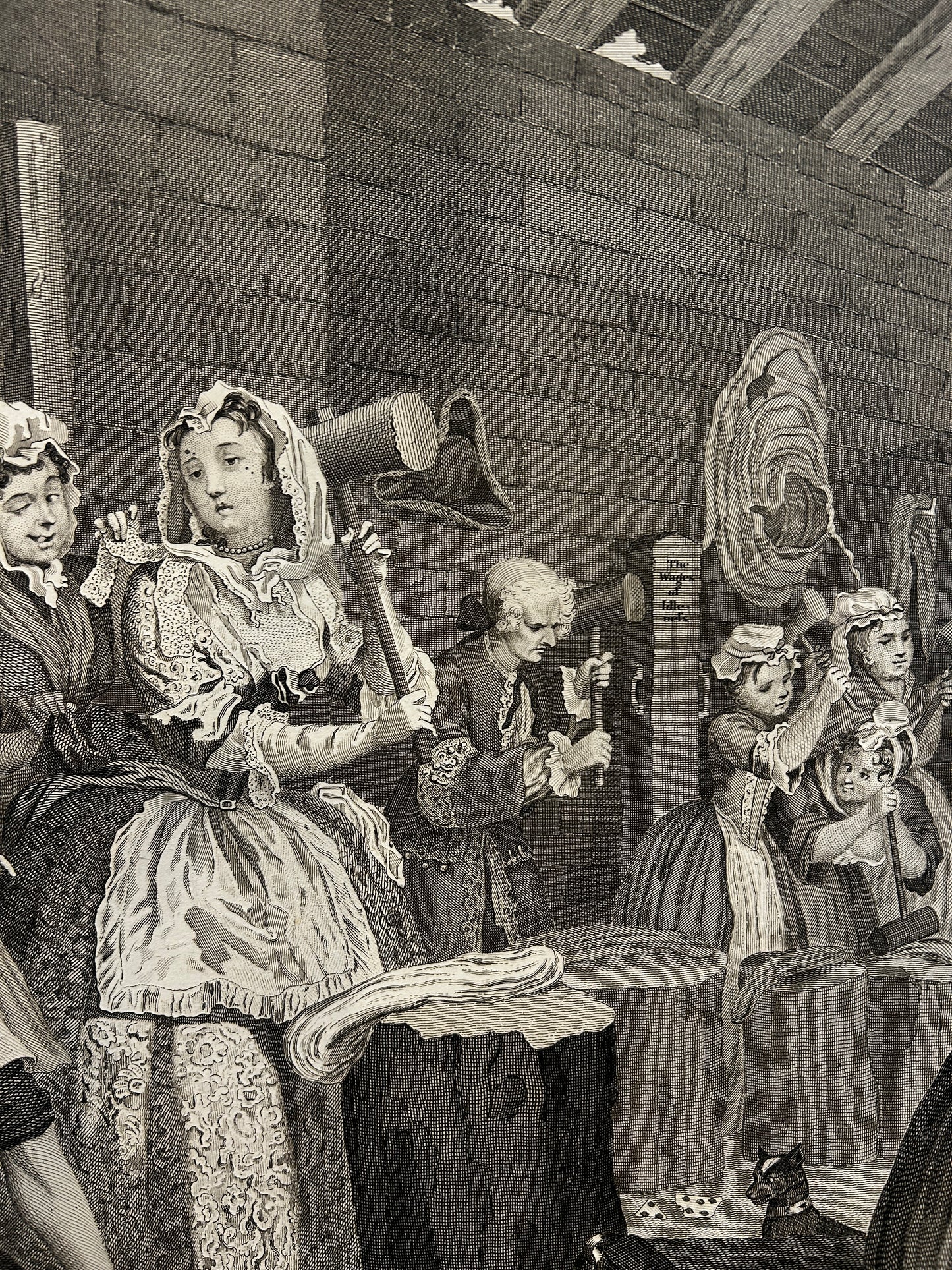 18th Century "The Harlot's Progress" From the Series of the Set of Six Antique Engravings, William Hogarth,