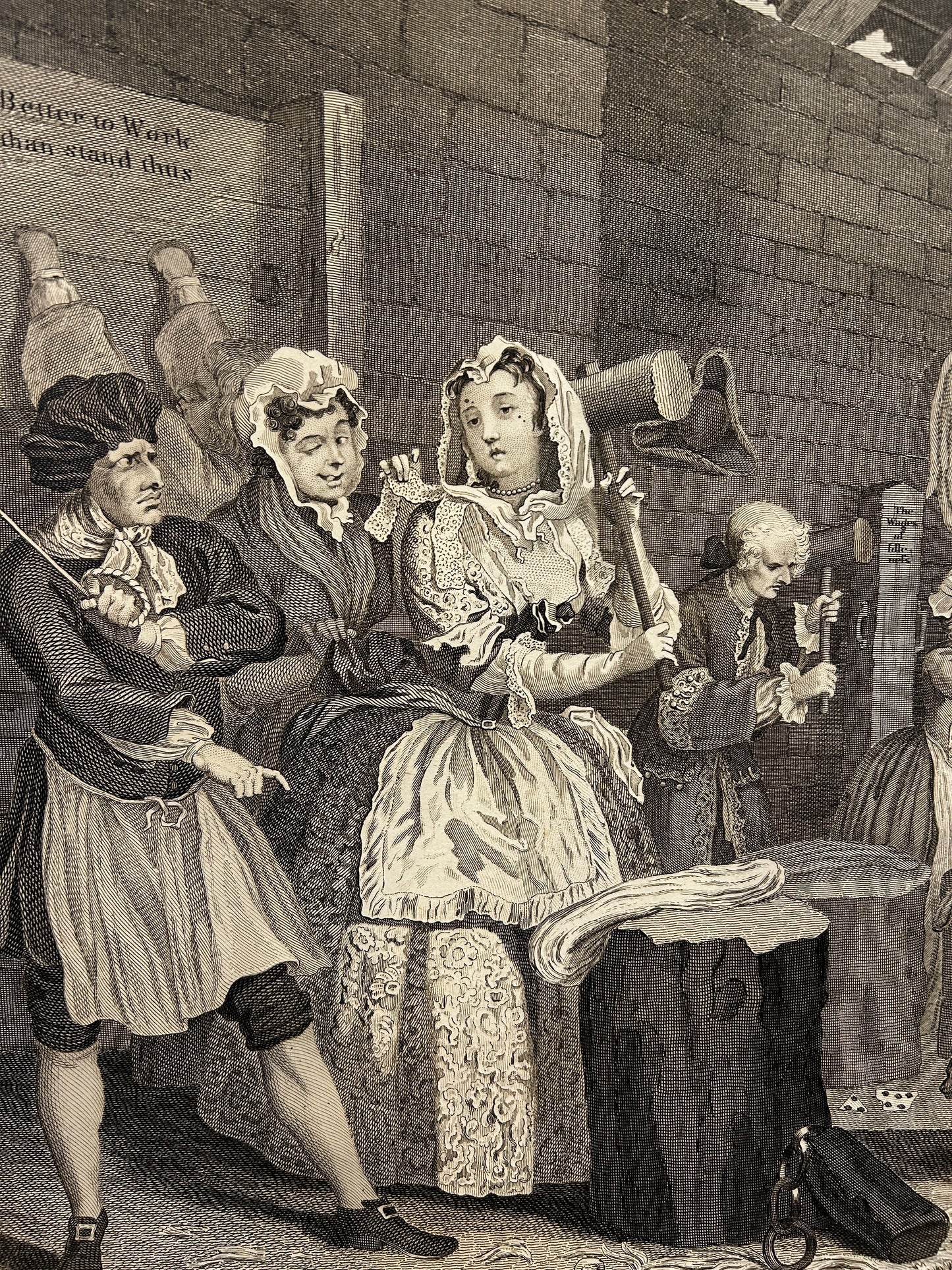 18th Century "The Harlot's Progress" From the Series of the Set of Six Antique Engravings, William Hogarth,