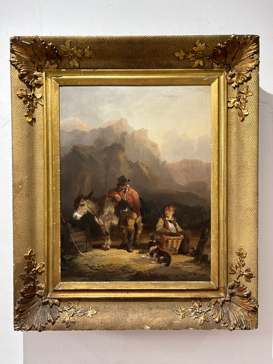 William Shayer 1789-1878 Oil on Board in Gilt Frame