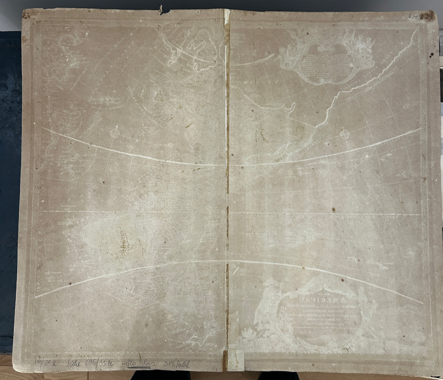 1716 HOMANN MAP of AMERICA - HAND COLOURED